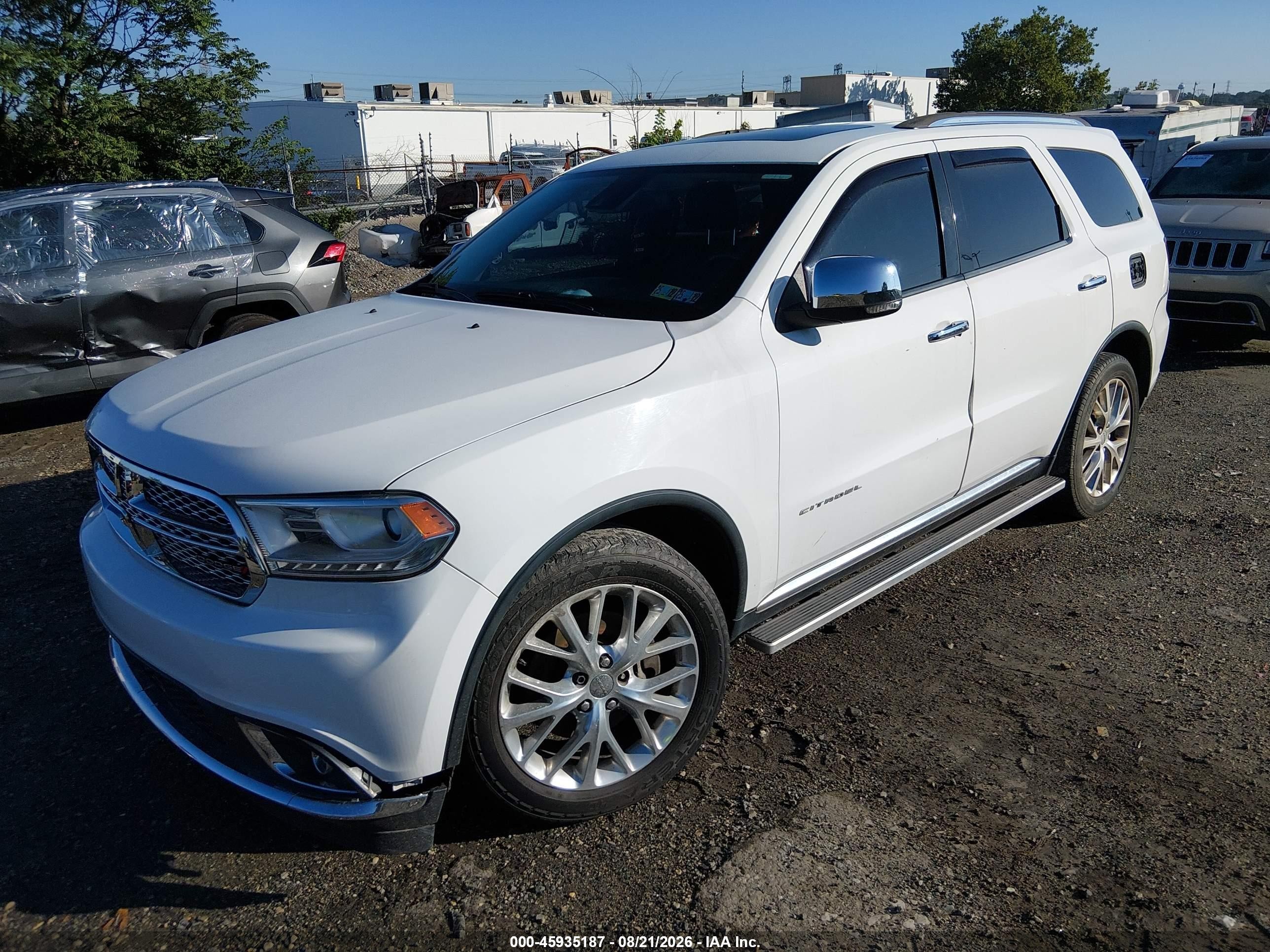 2015 Dodge Durango Citadel Белый vin: 1C4RDJEG3FC148223