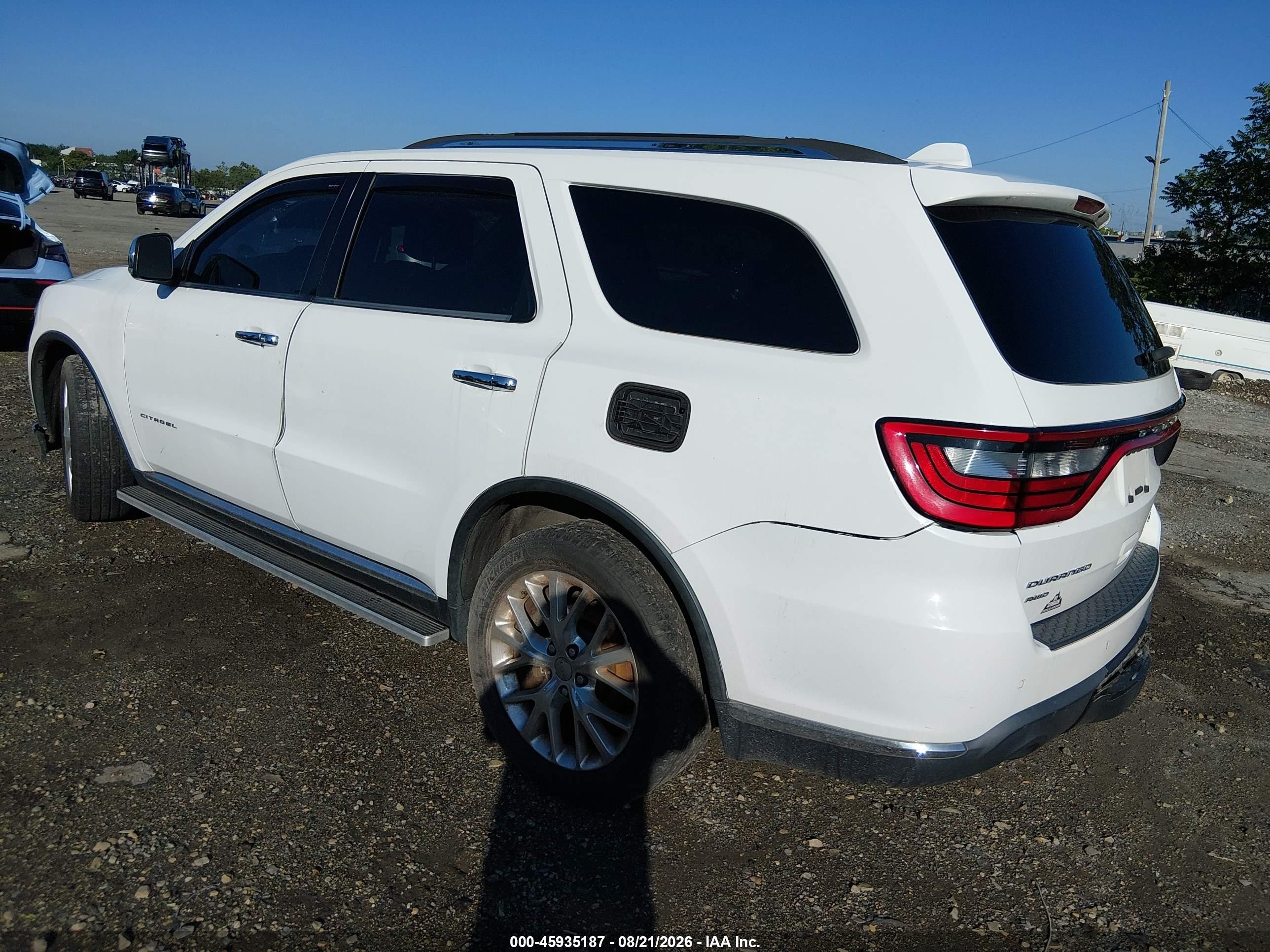 2015 Dodge Durango Citadel Белый vin: 1C4RDJEG3FC148223