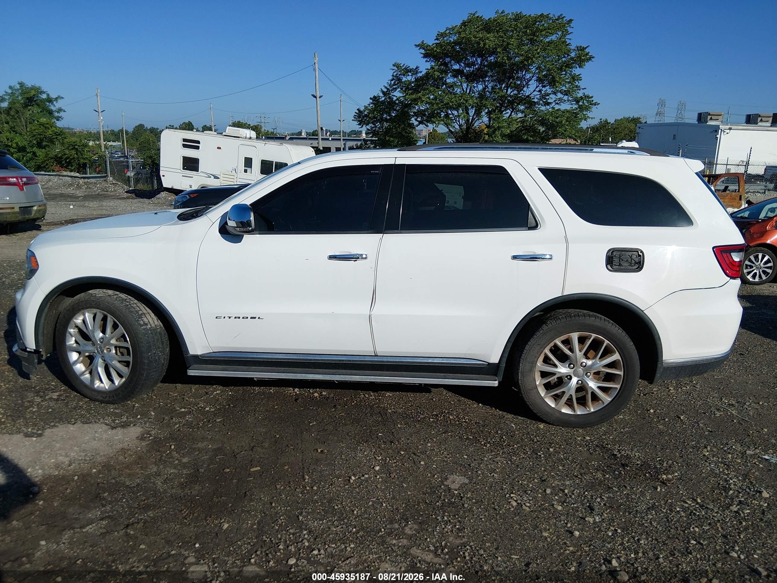 2015 Dodge Durango Citadel Белый vin: 1C4RDJEG3FC148223