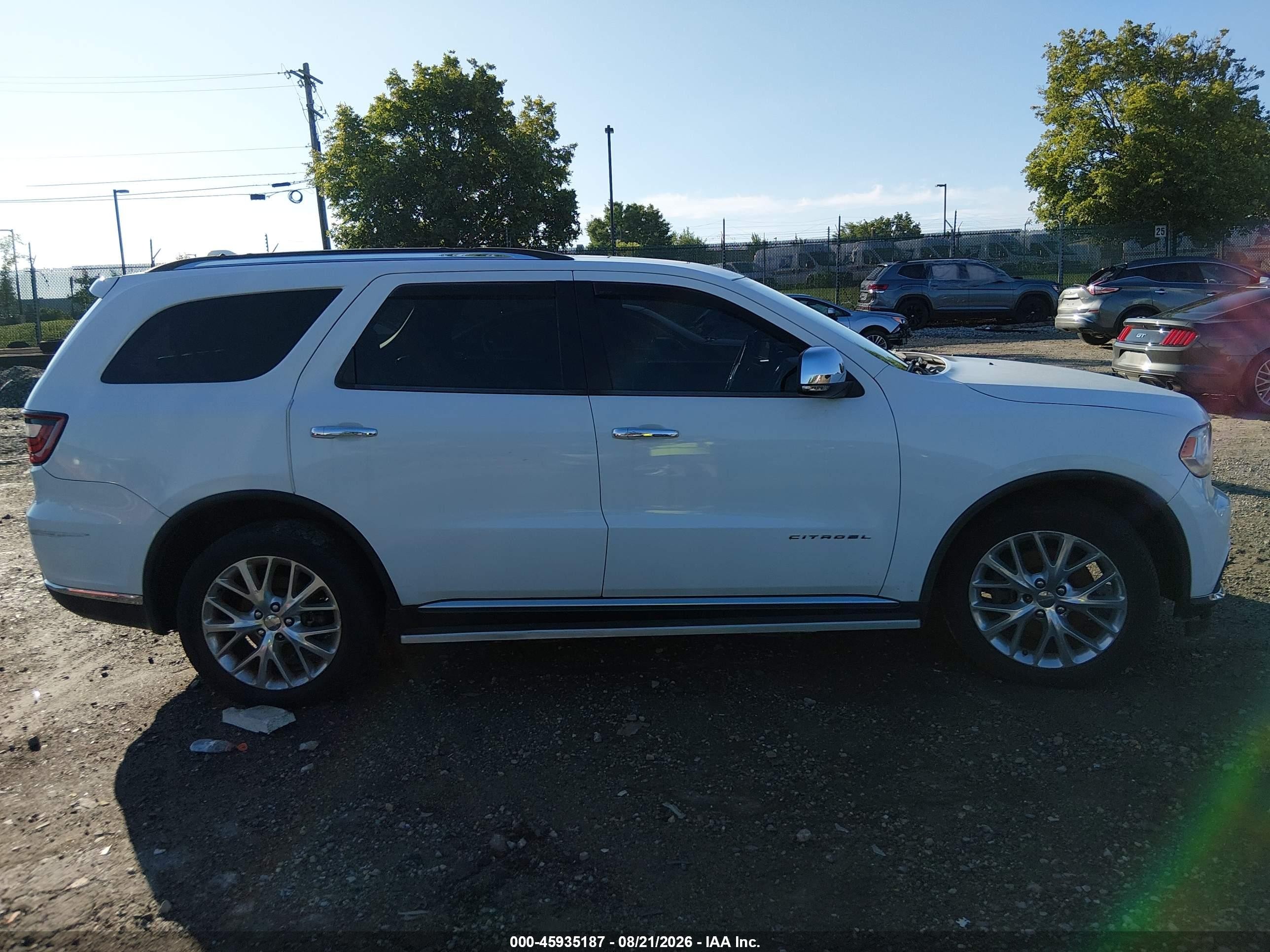 2015 Dodge Durango Citadel Белый vin: 1C4RDJEG3FC148223