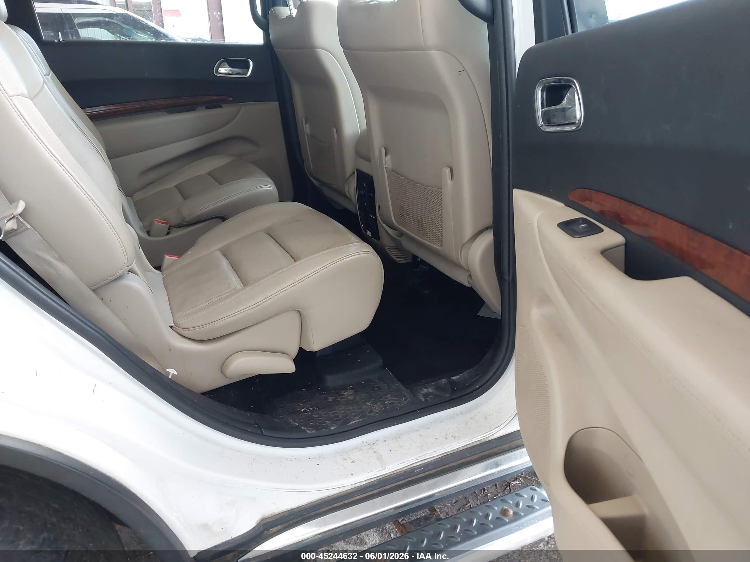 2013 Dodge Durango Citadel White vin: 1C4RDJEG5DC557059
