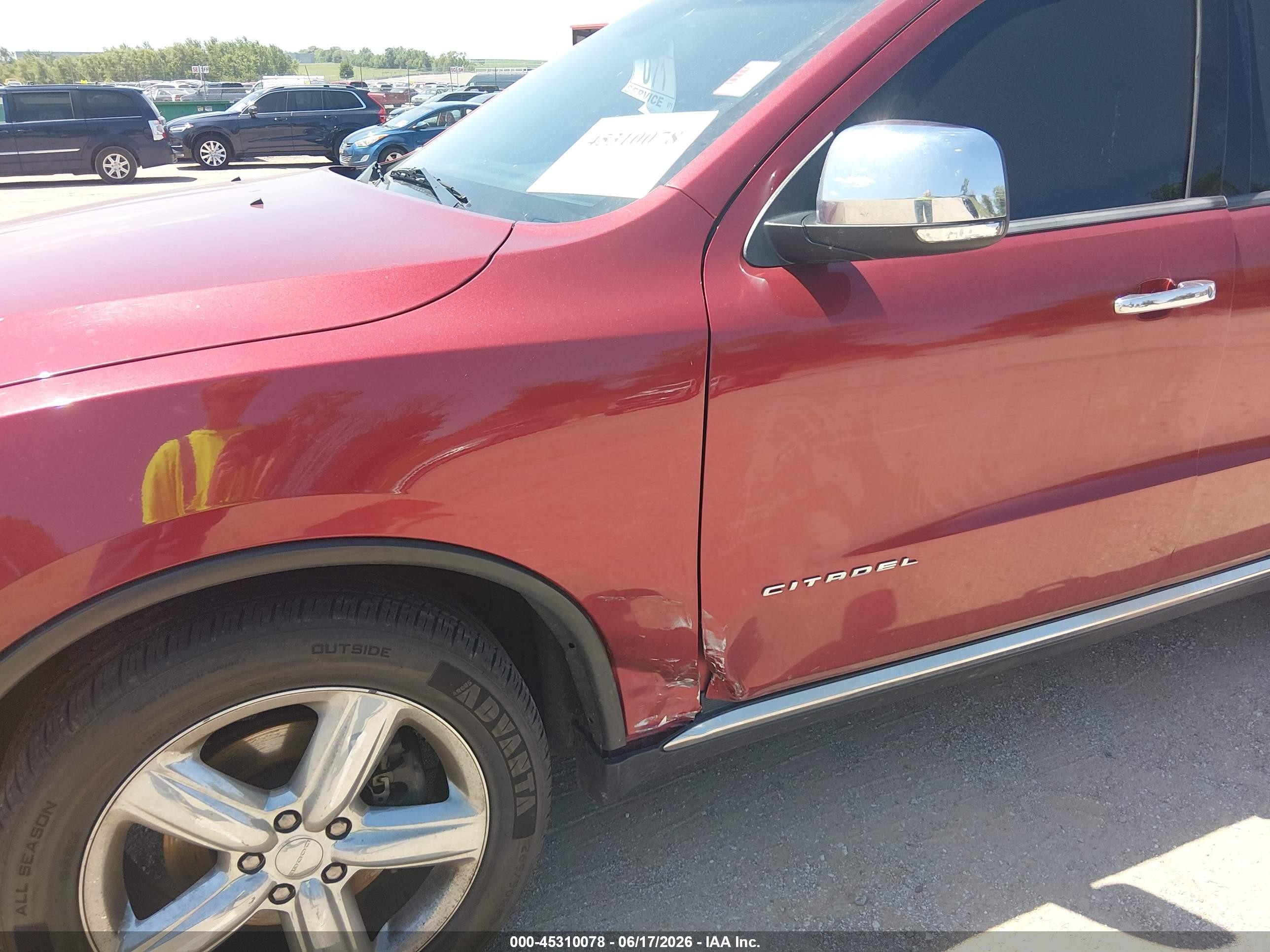 2013 Dodge Durango Citadel Красный vin: 1C4RDJEG5DC666542