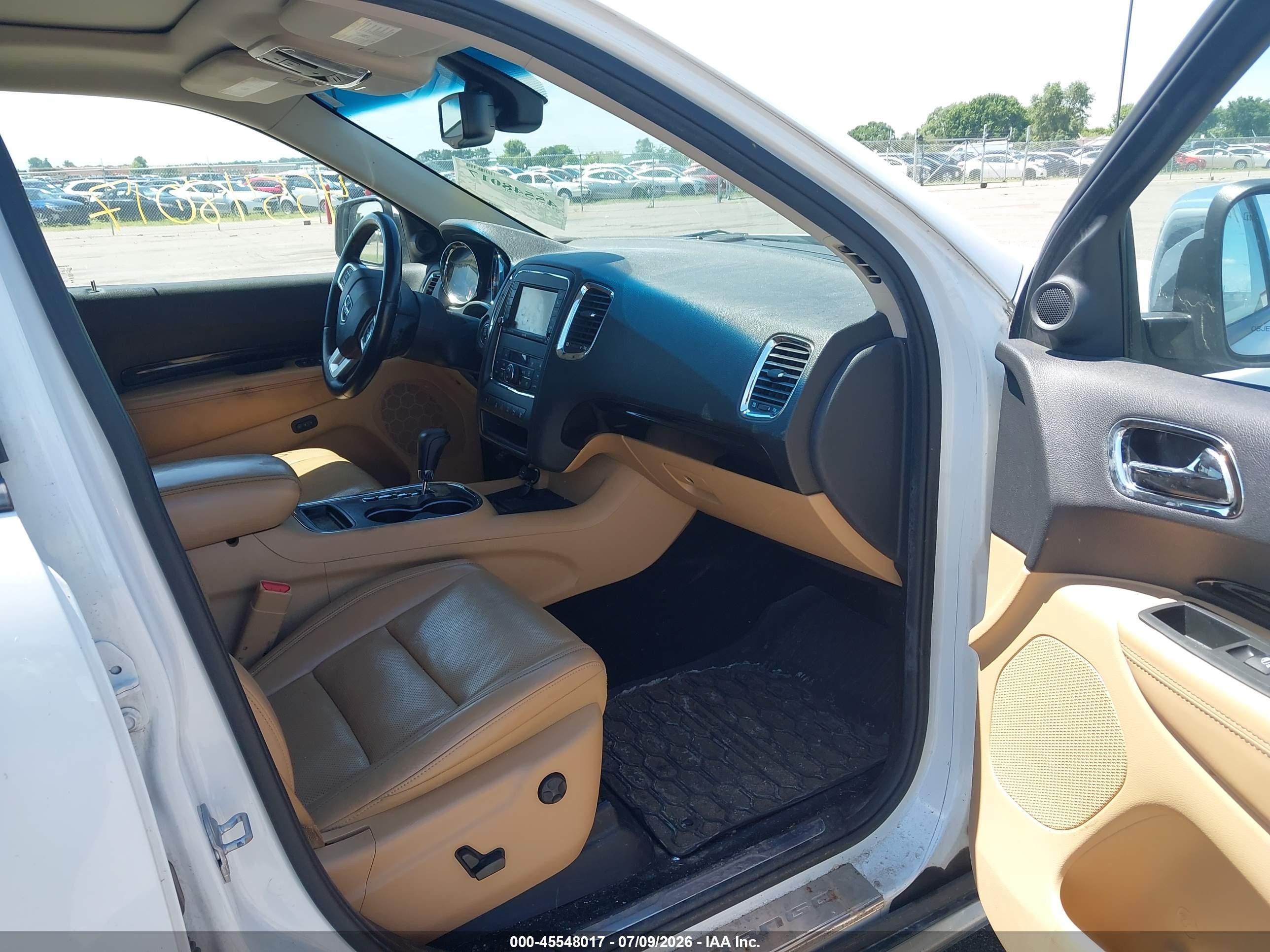 2013 Dodge Durango Citadel White vin: 1C4RDJEG5DC674995