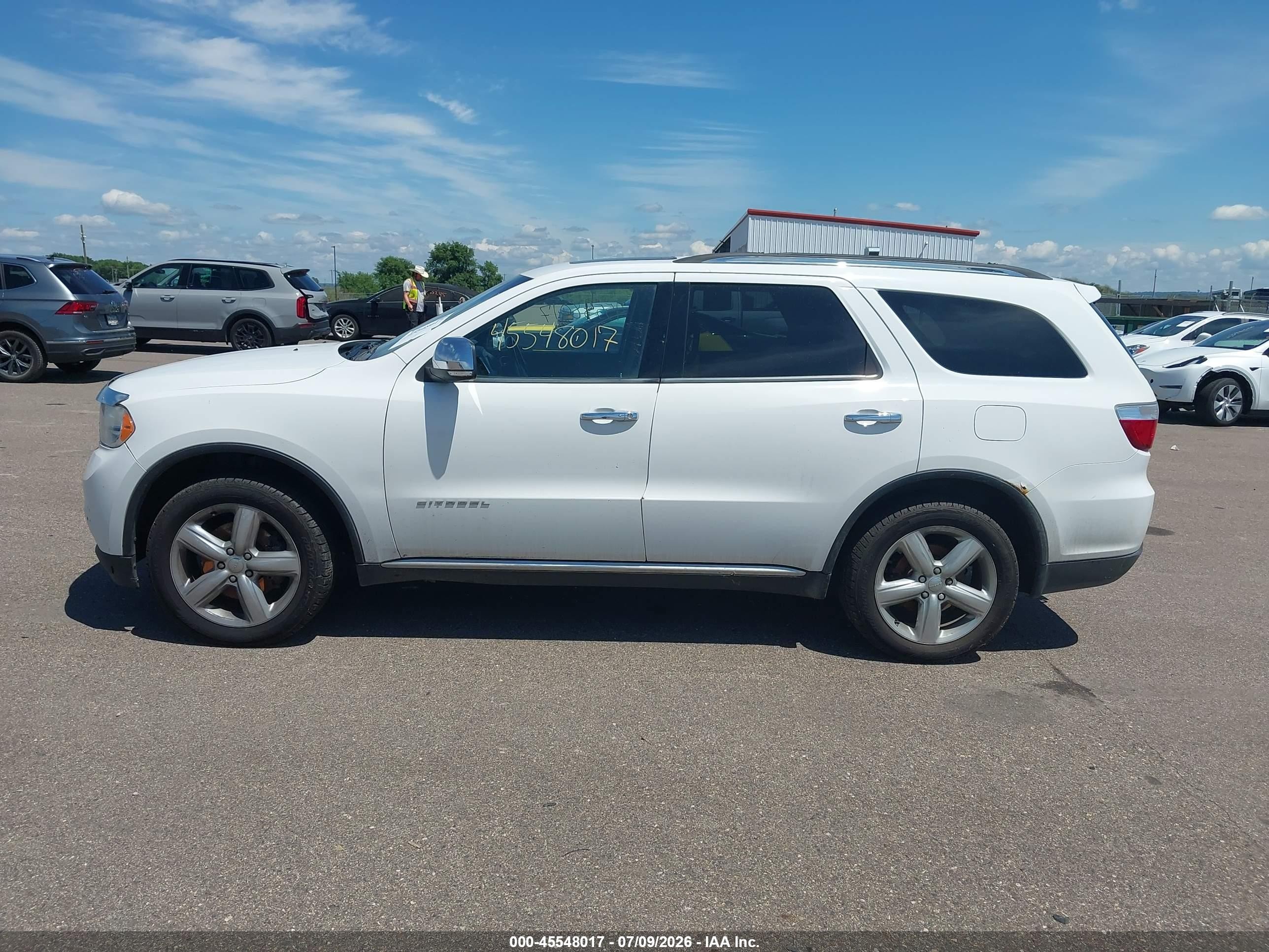 2013 Dodge Durango Citadel White vin: 1C4RDJEG5DC674995