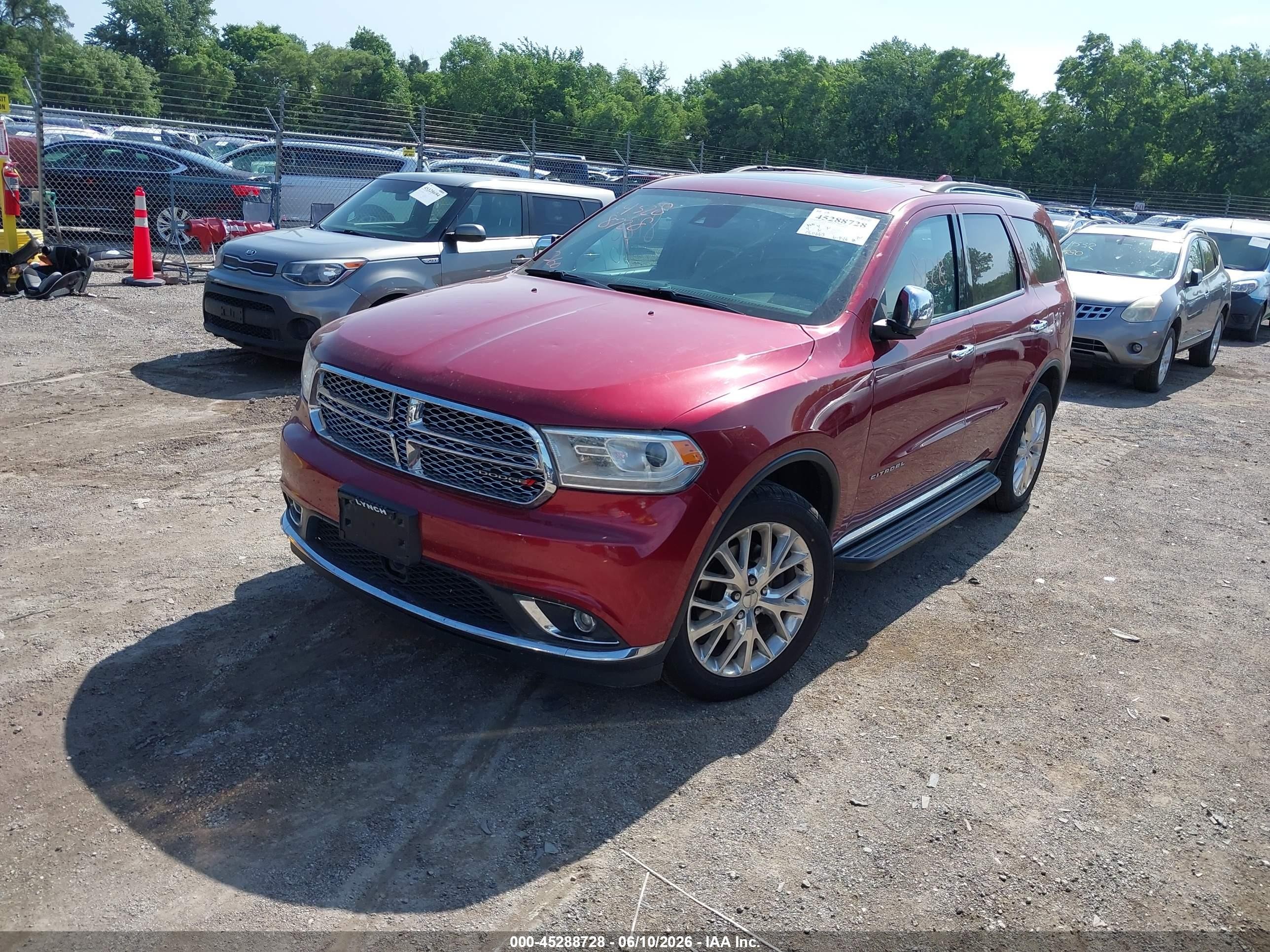 2014 Dodge Durango Citadel Red vin: 1C4RDJEG5EC971038
