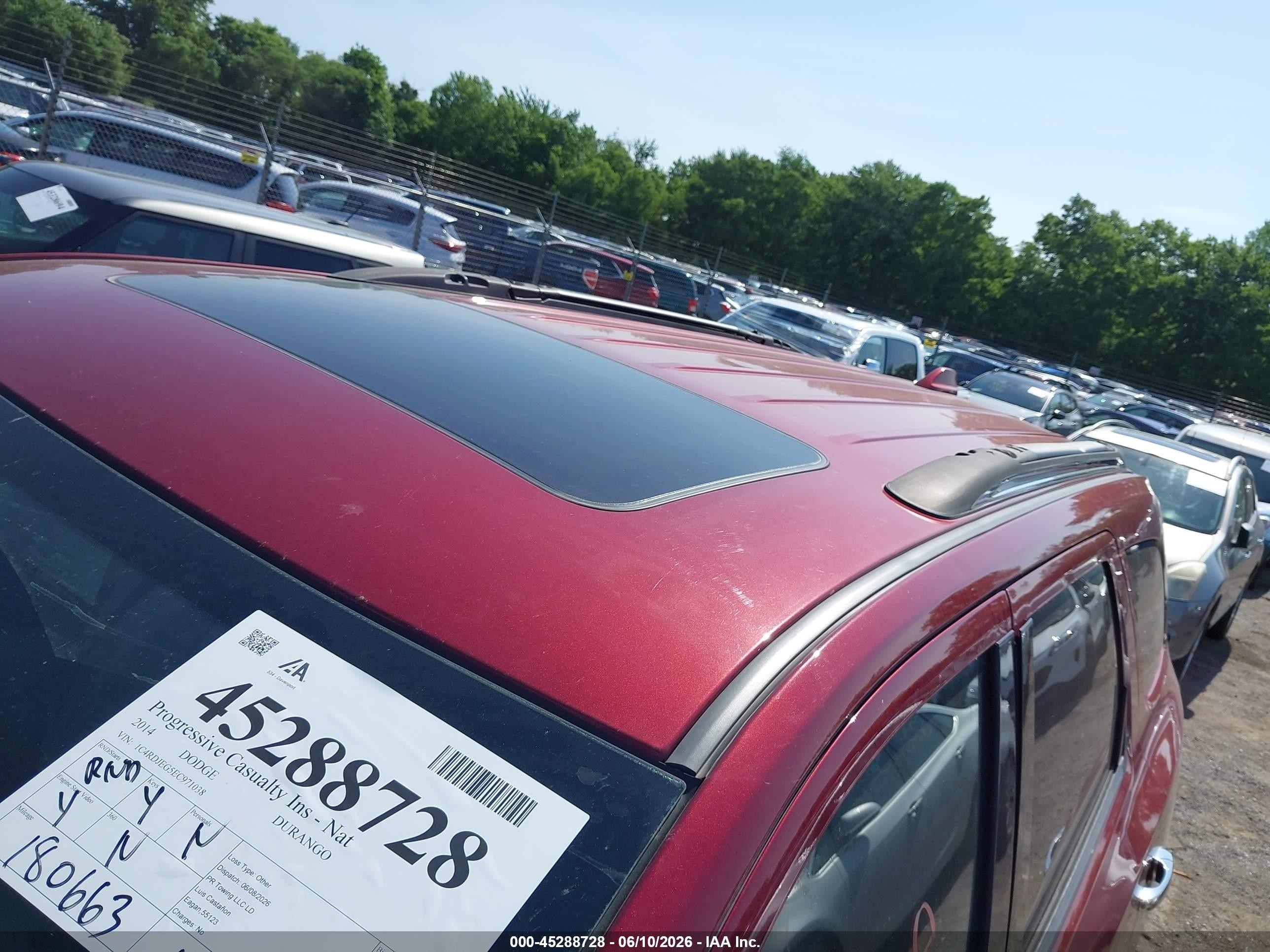 2014 Dodge Durango Citadel Red vin: 1C4RDJEG5EC971038