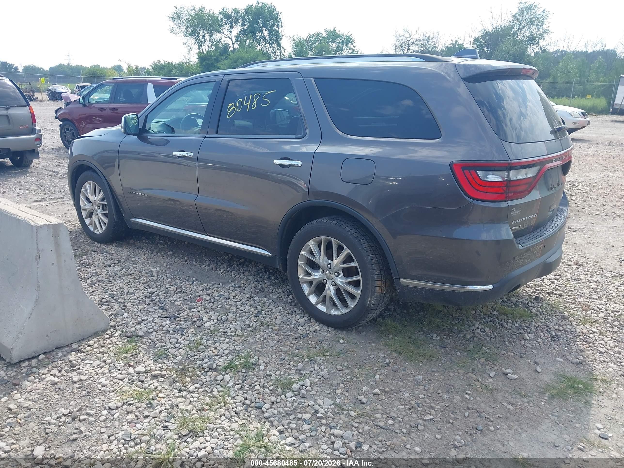2015 Dodge Durango Citadel Gray vin: 1C4RDJEG5FC730050