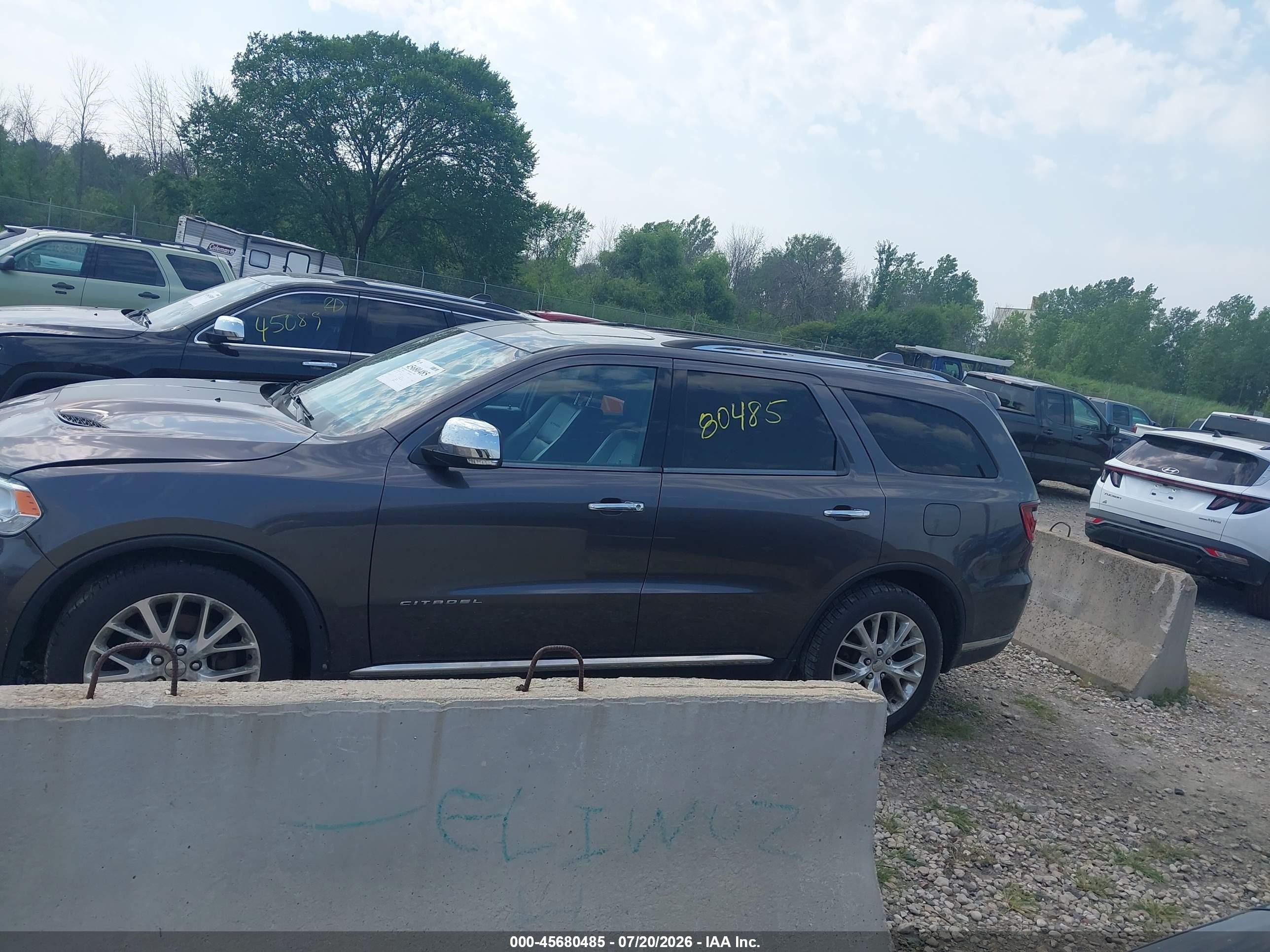 2015 Dodge Durango Citadel Gray vin: 1C4RDJEG5FC730050