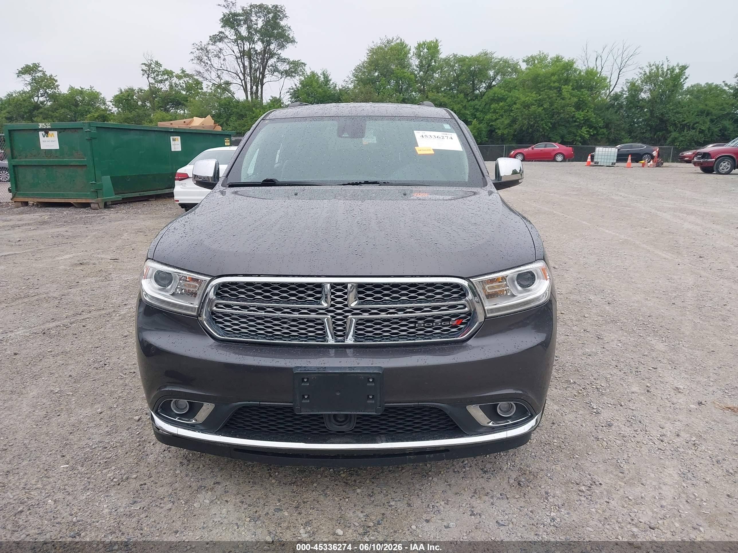 2015 Dodge Durango Citadel Gray vin: 1C4RDJEG5FC917420