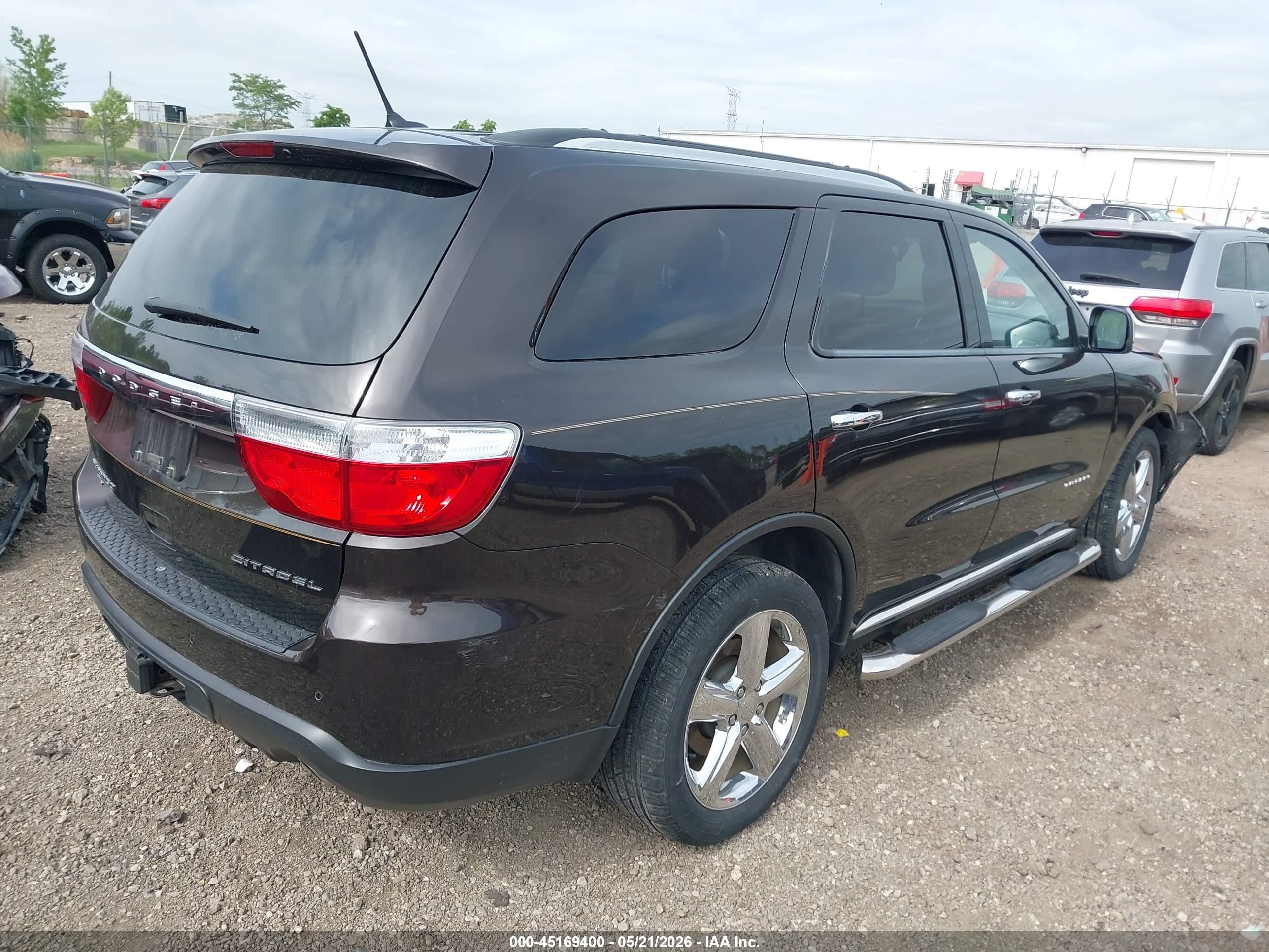 2012 Dodge Durango Citadel Dark Brown vin: 1C4RDJEG7CC337274