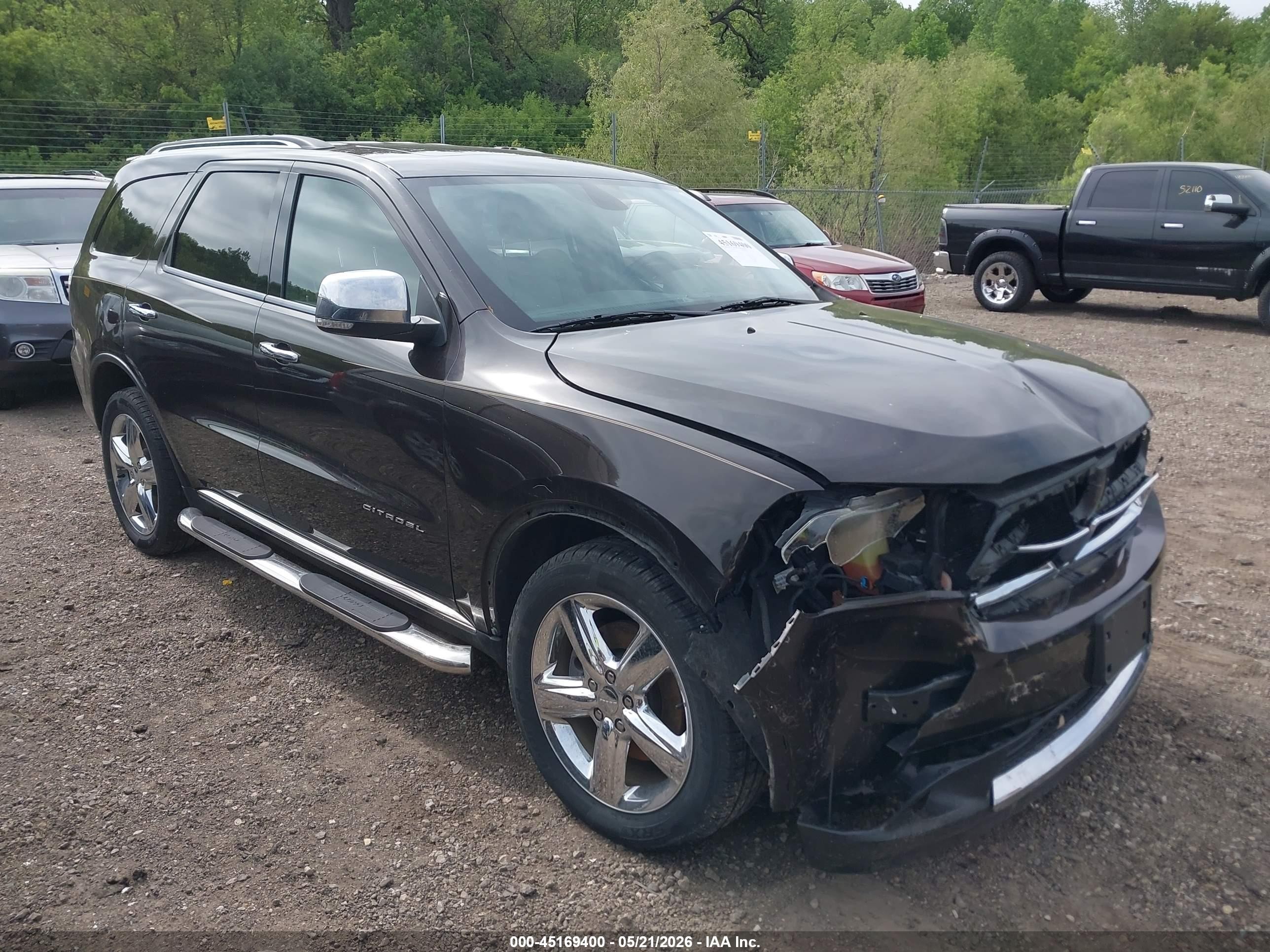 2012 Dodge Durango Citadel Dark Brown vin: 1C4RDJEG7CC337274