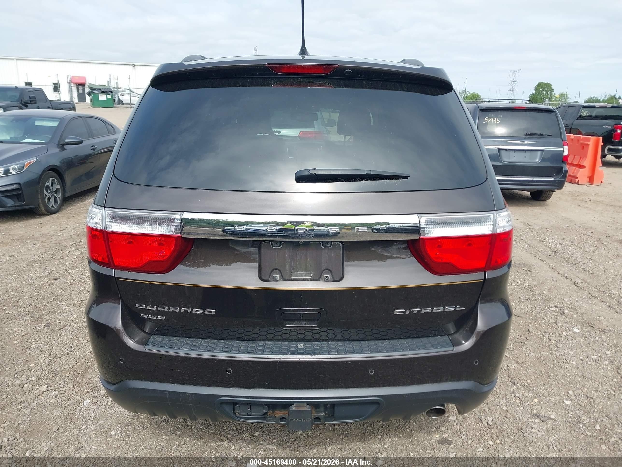 2012 Dodge Durango Citadel Dark Brown vin: 1C4RDJEG7CC337274