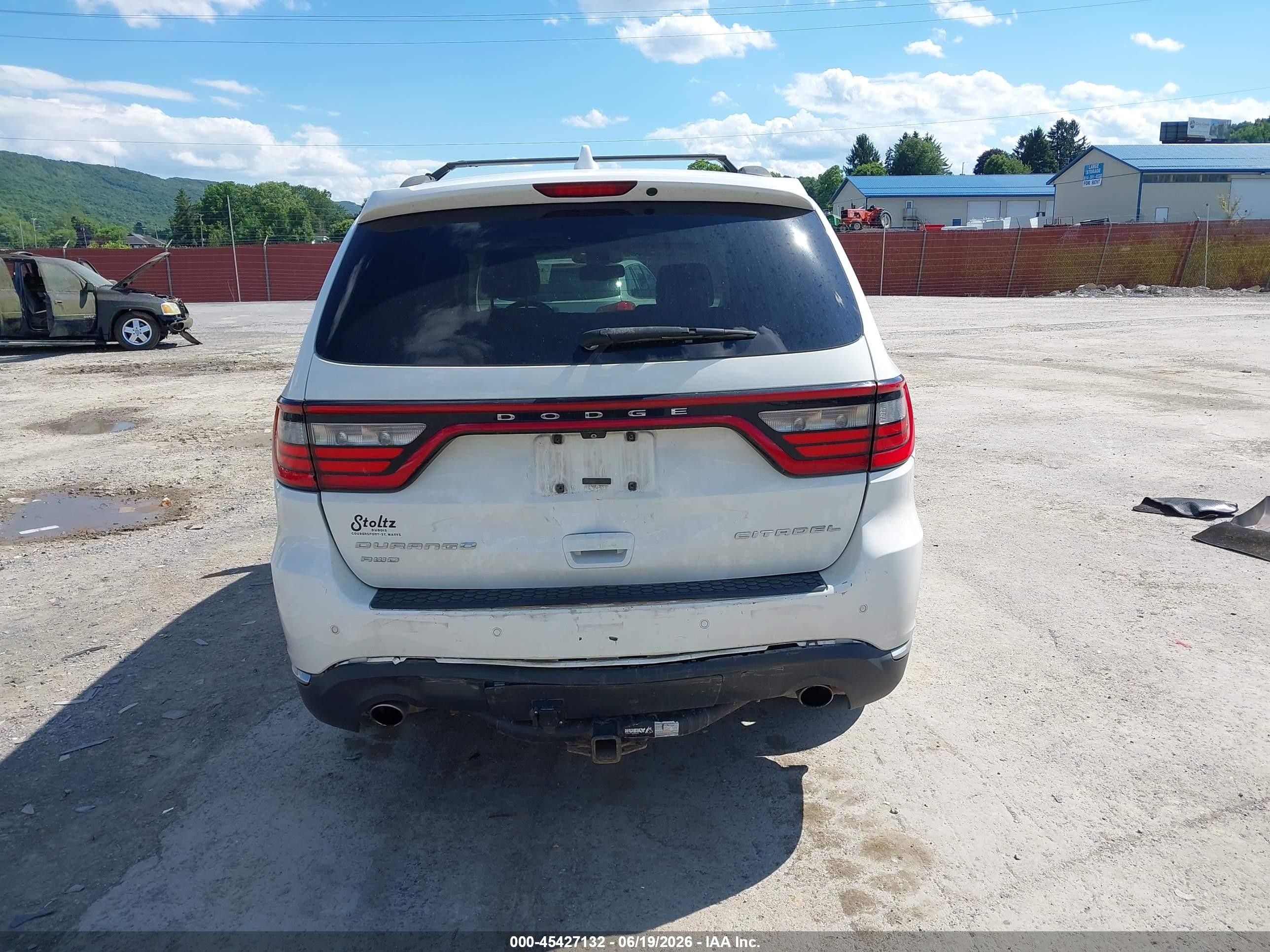 2015 Dodge Durango Citadel White vin: 1C4RDJEG7FC954274