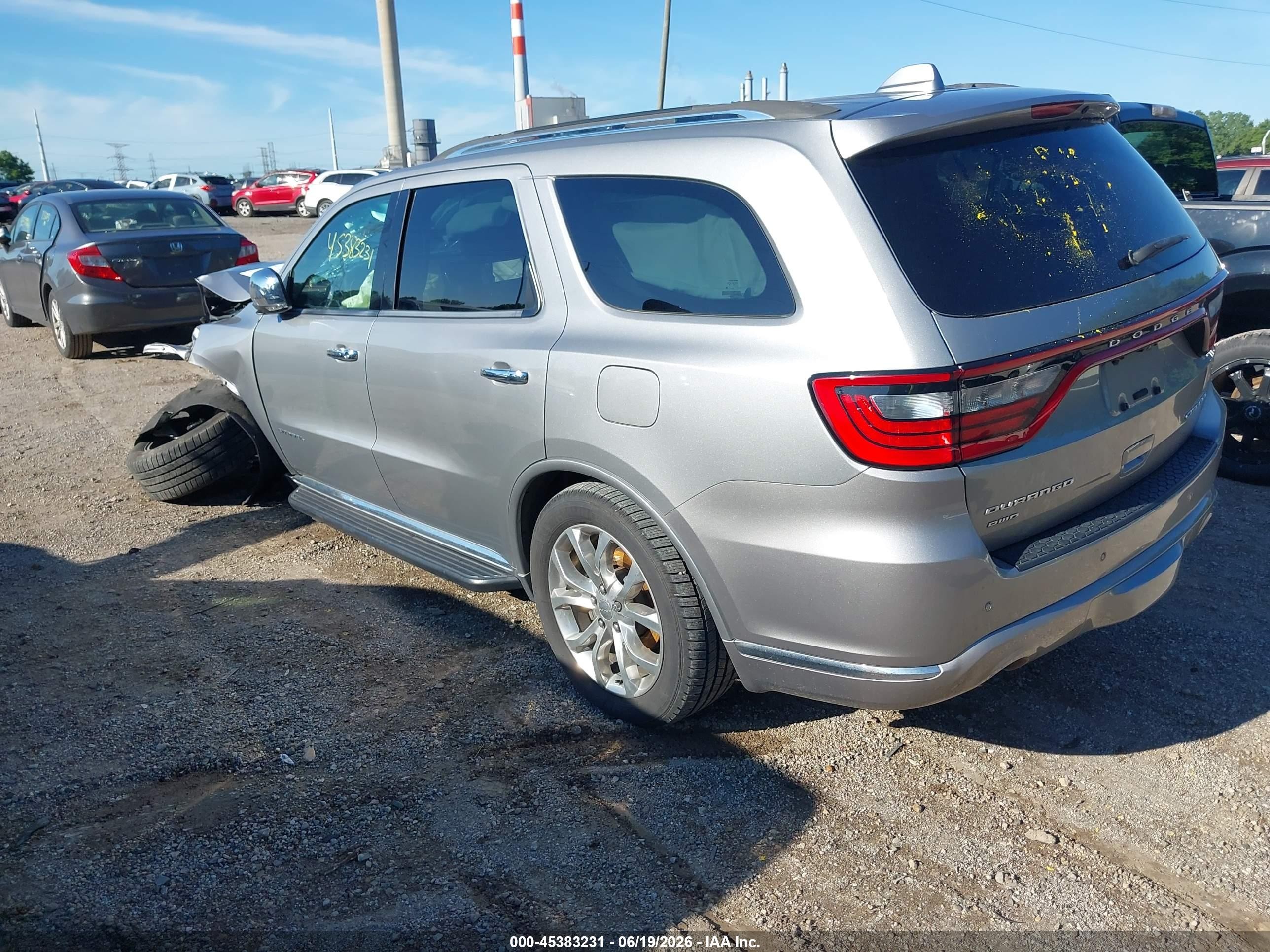 2016 Dodge Durango Citadel Silver vin: 1C4RDJEG7GC475533