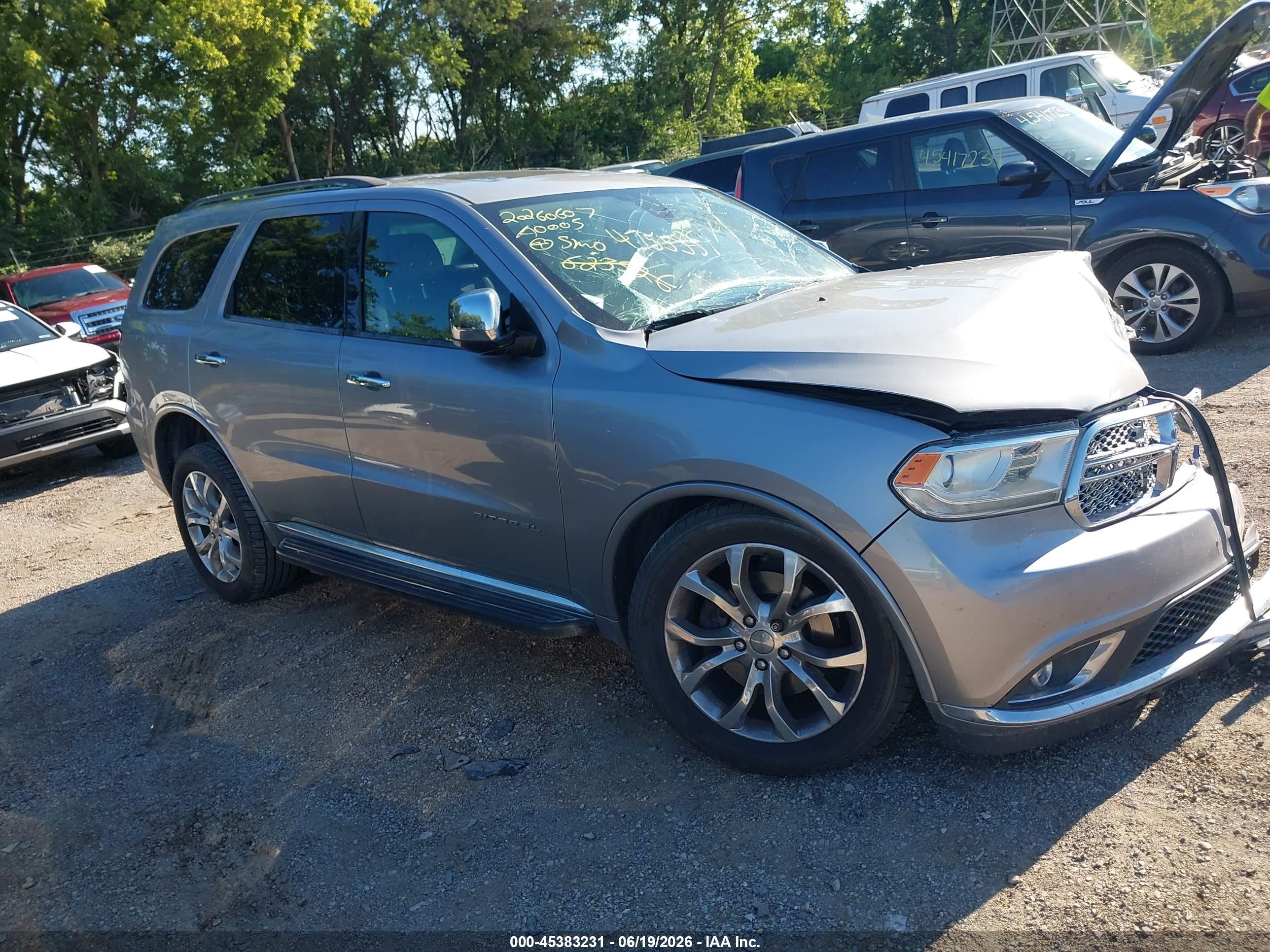 2016 Dodge Durango Citadel Silver vin: 1C4RDJEG7GC475533