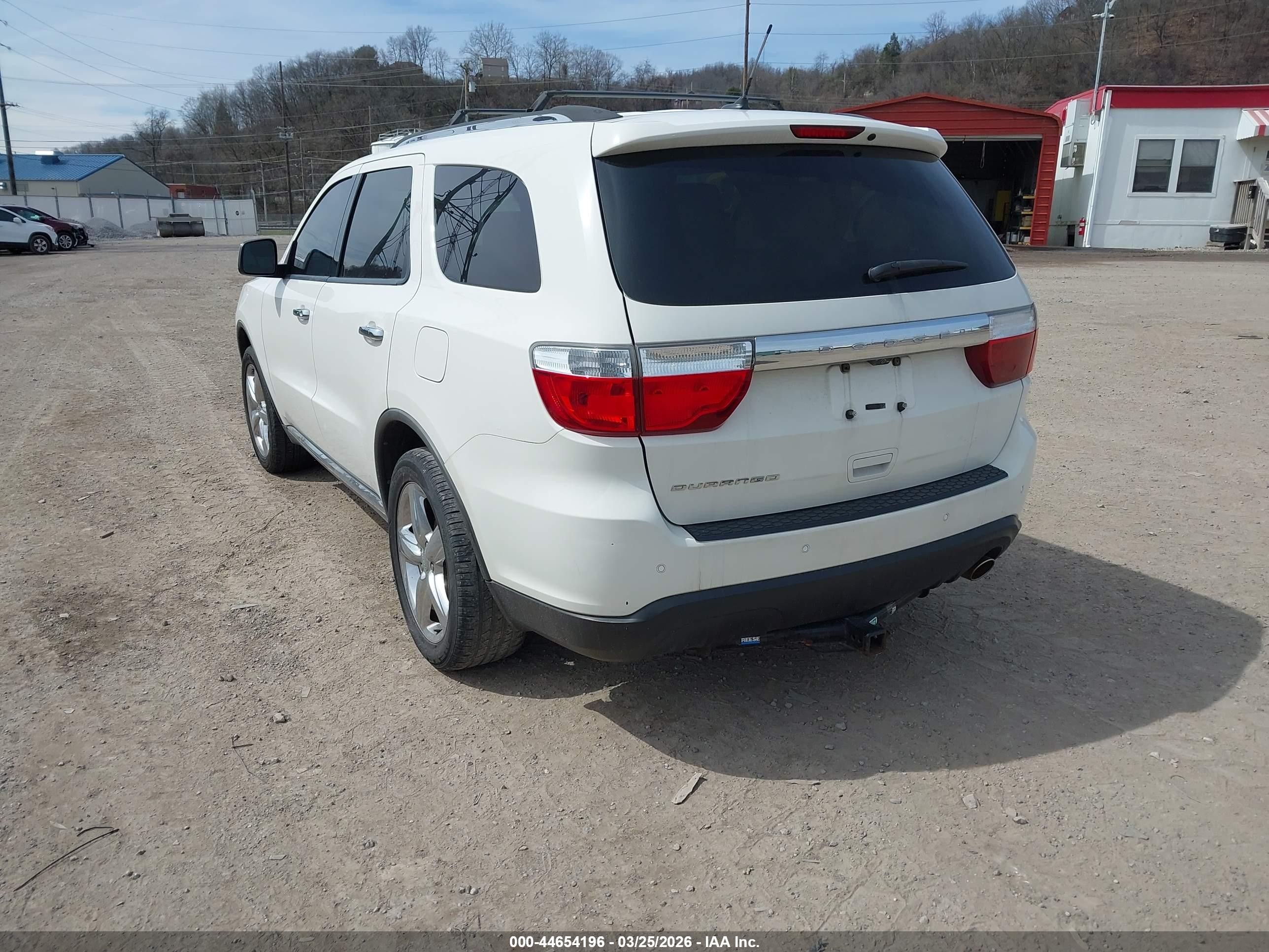 2012 Dodge Durango Citadel White vin: 1C4RDJEG8CC112796