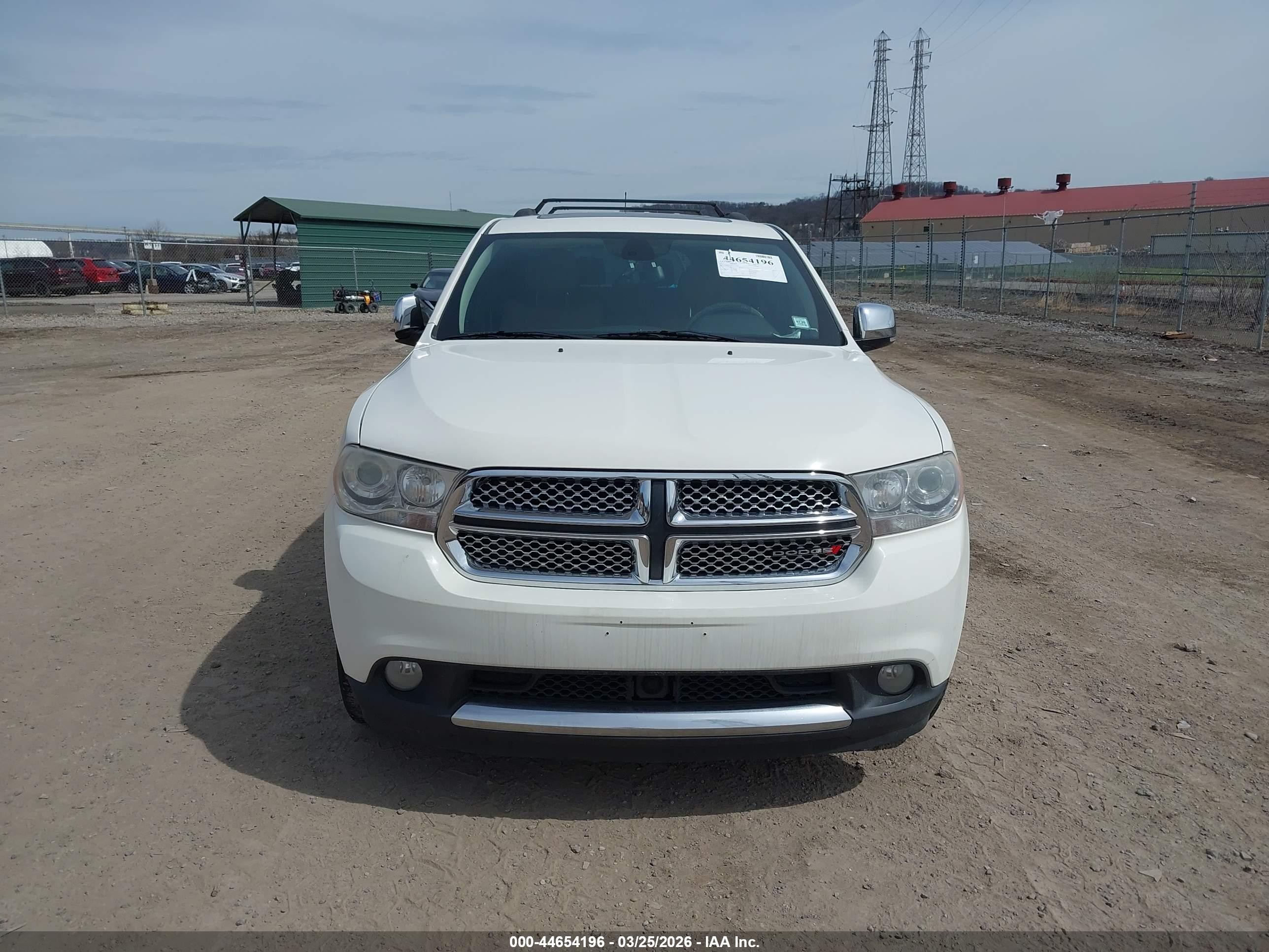 2012 Dodge Durango Citadel White vin: 1C4RDJEG8CC112796