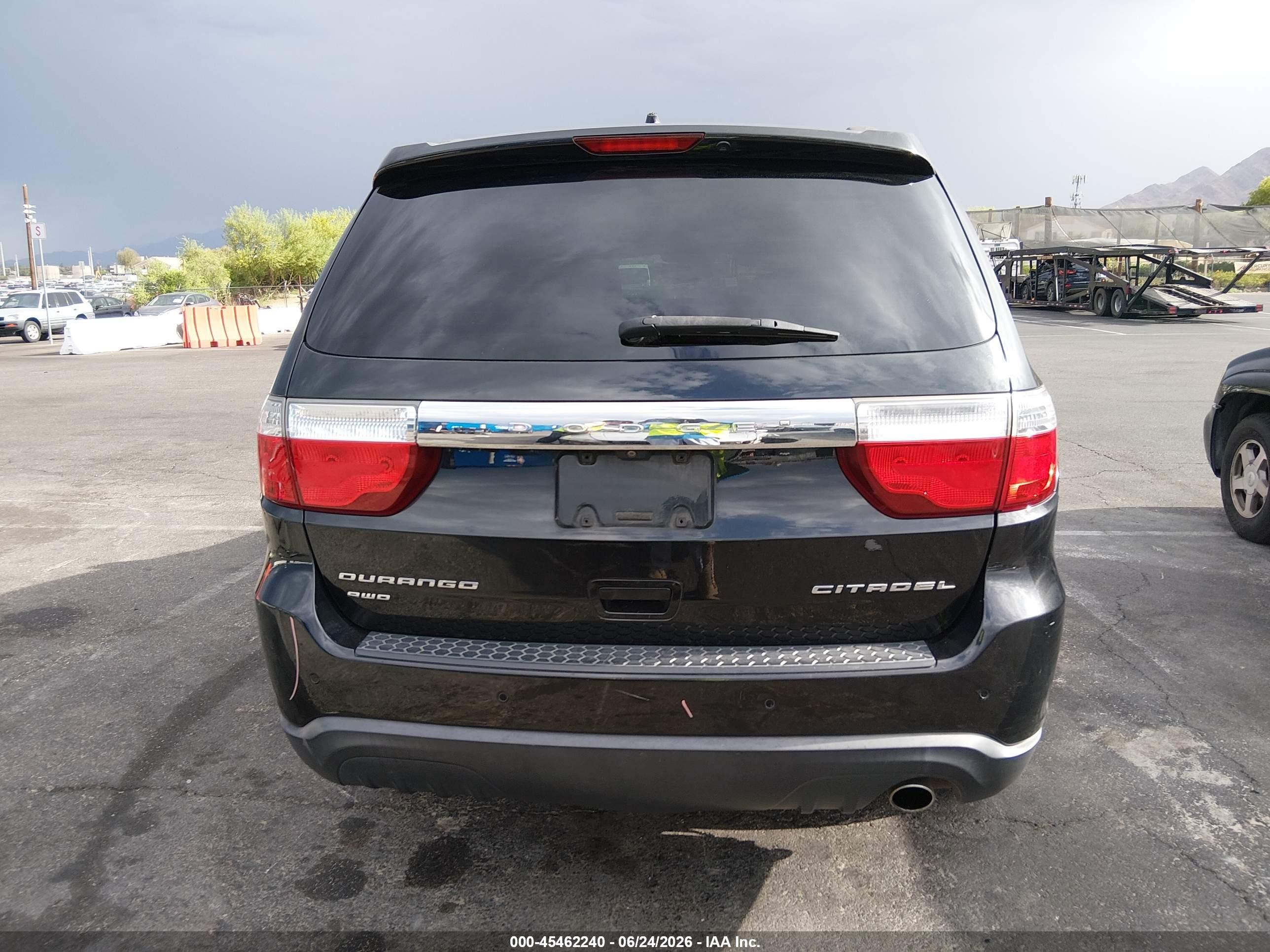 2012 Dodge Durango Citadel Black vin: 1C4RDJEG9CC321108
