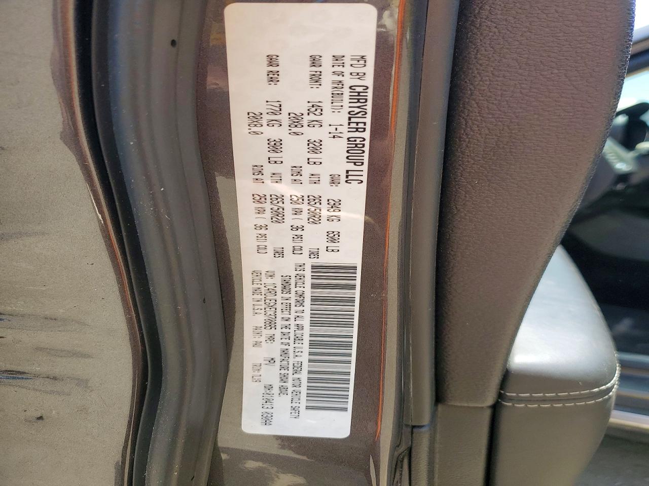 2014 Dodge Durango Citadel Charcoal vin: 1C4RDJEGXEC370885