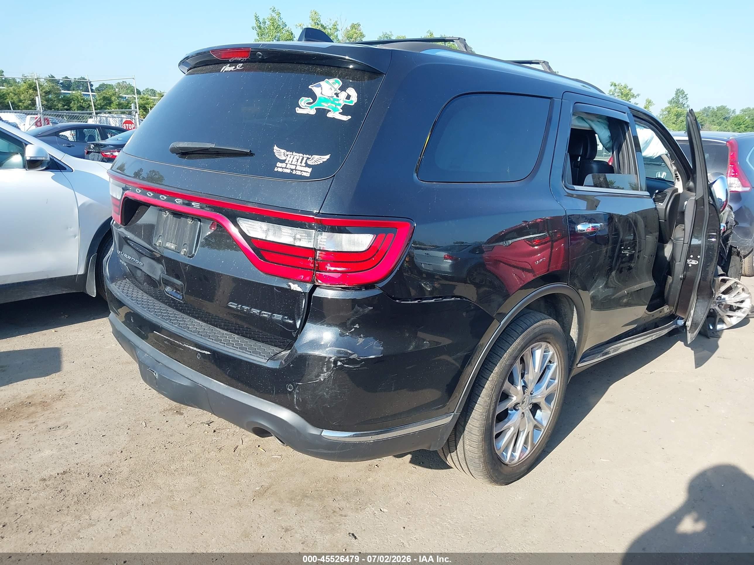 2015 Dodge Durango Citadel Black vin: 1C4RDJEGXFC908261