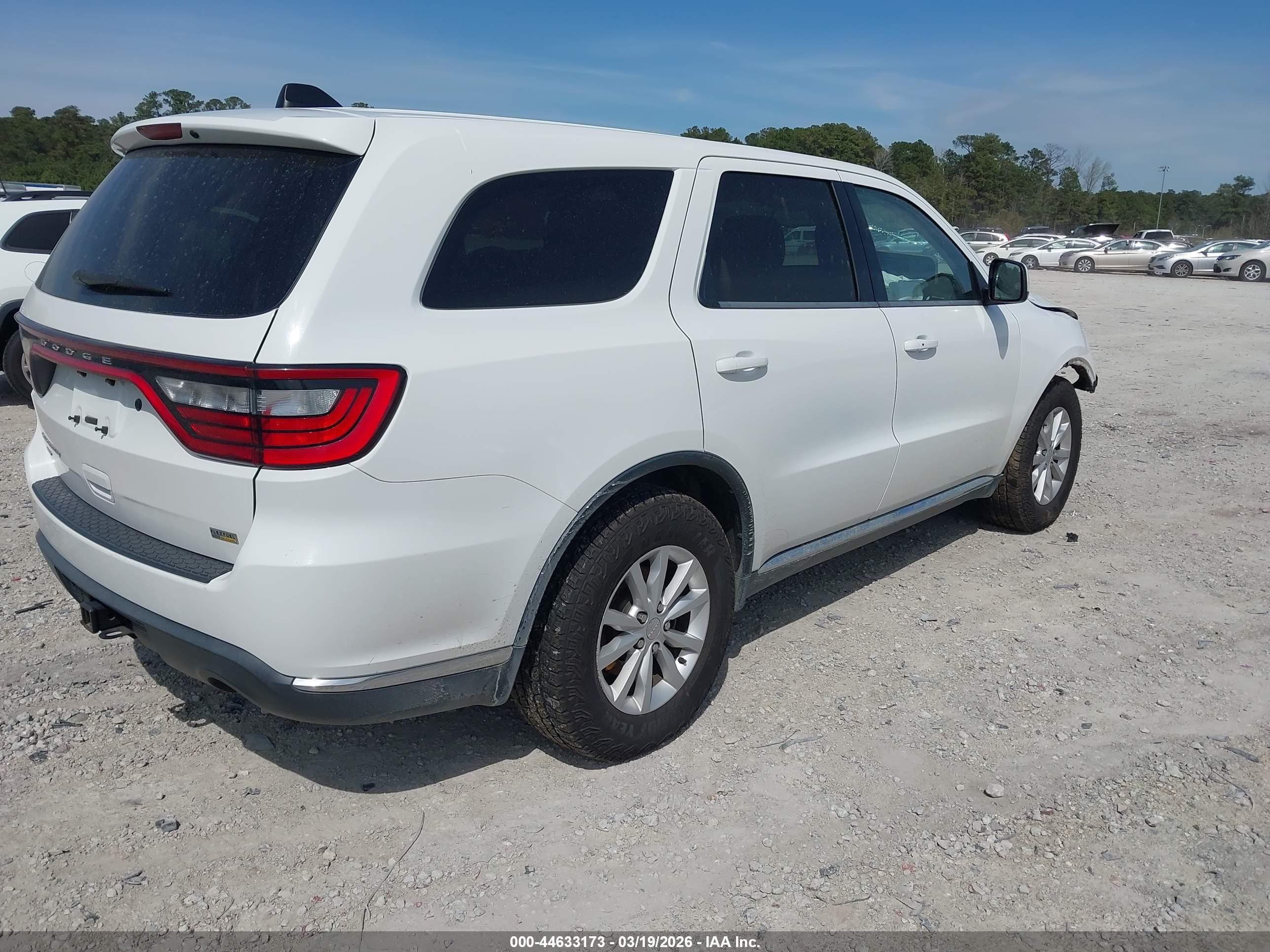 2015 Dodge Durango Special Service White vin: 1C4RDJFG5FC801777
