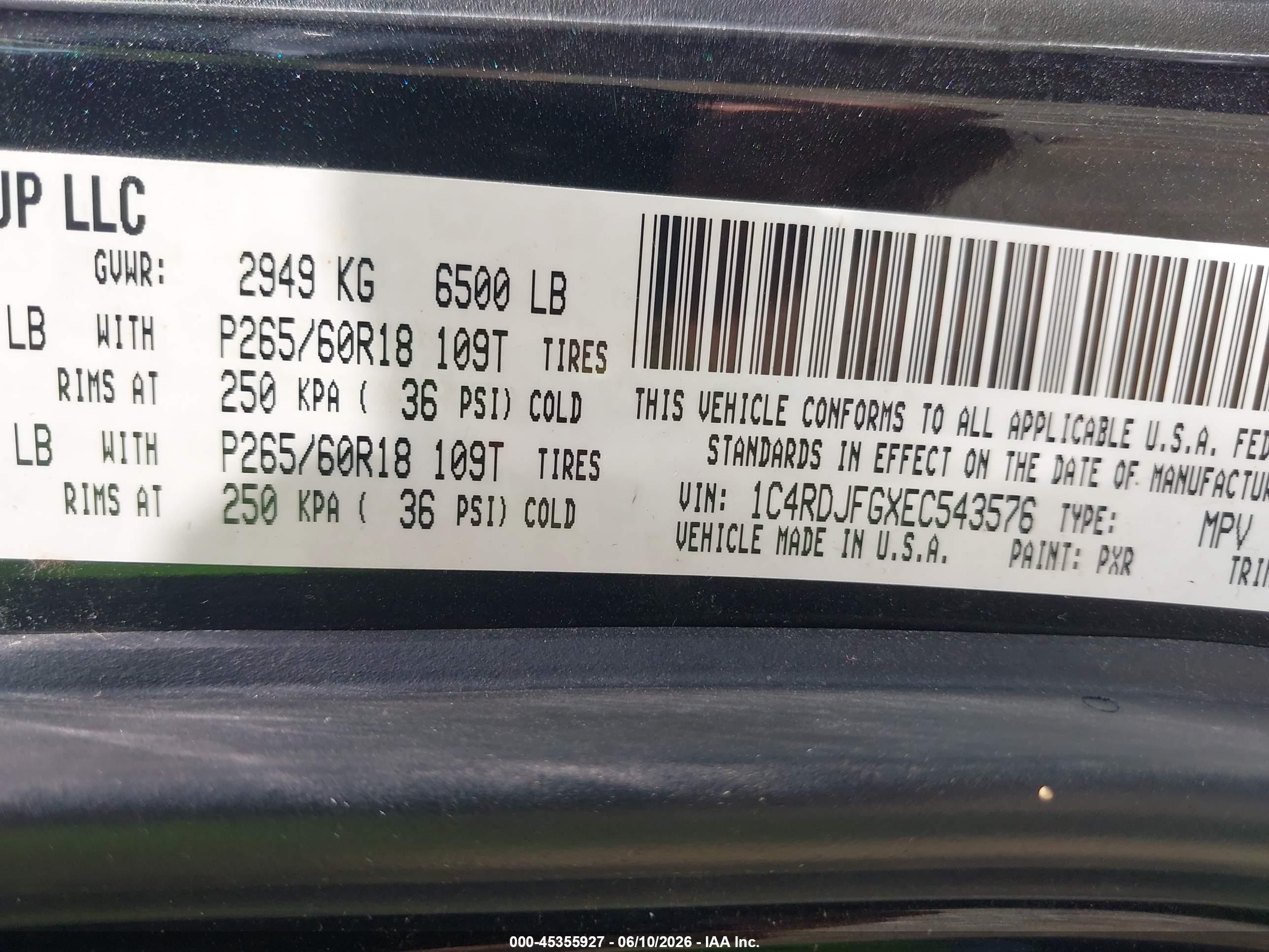 2014 Dodge Durango Special Service Black vin: 1C4RDJFGXEC543576