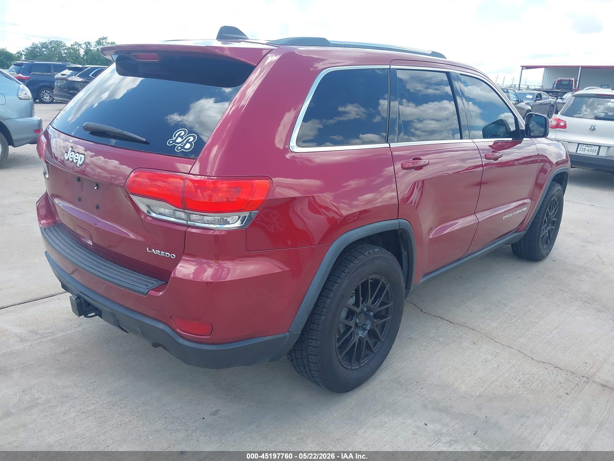 2014 Jeep Grand Cherokee Laredo Red vin: 1C4RJEAG0EC160348