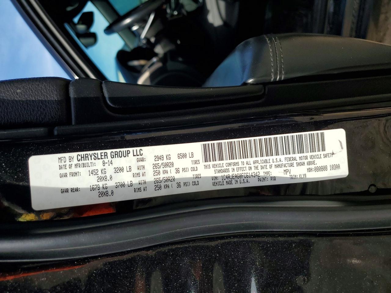 2015 Jeep Grand Cherokee Laredo Black vin: 1C4RJEAG0FC614342