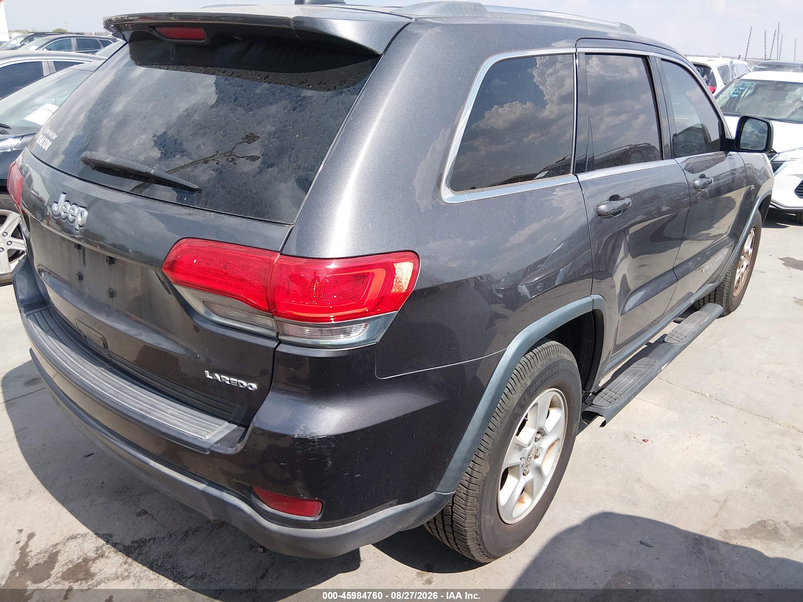 2015 Jeep Grand Cherokee Laredo Gray vin: 1C4RJEAG0FC957314