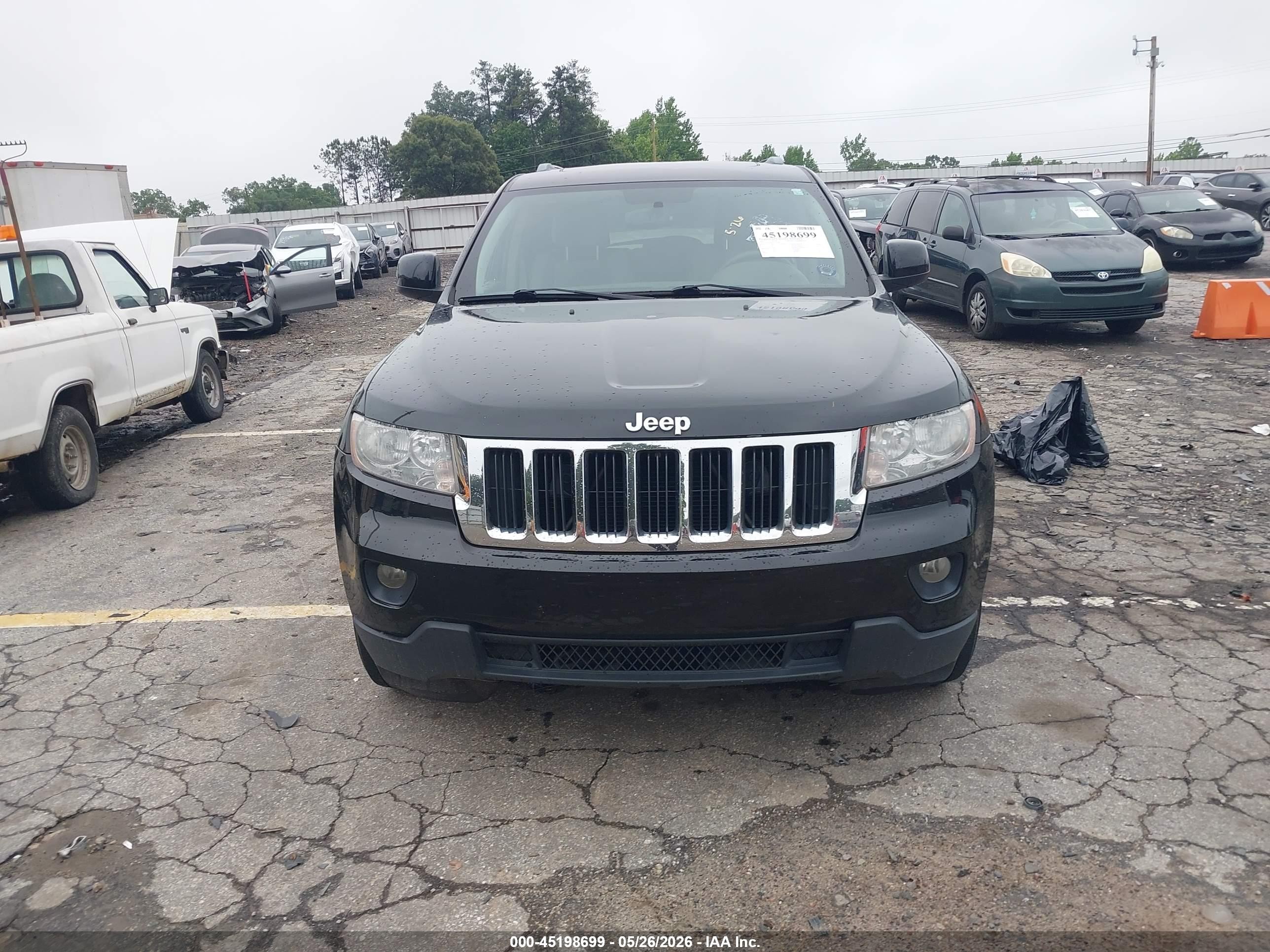 2012 Jeep Grand Cherokee Laredo Black vin: 1C4RJEAG1CC236186