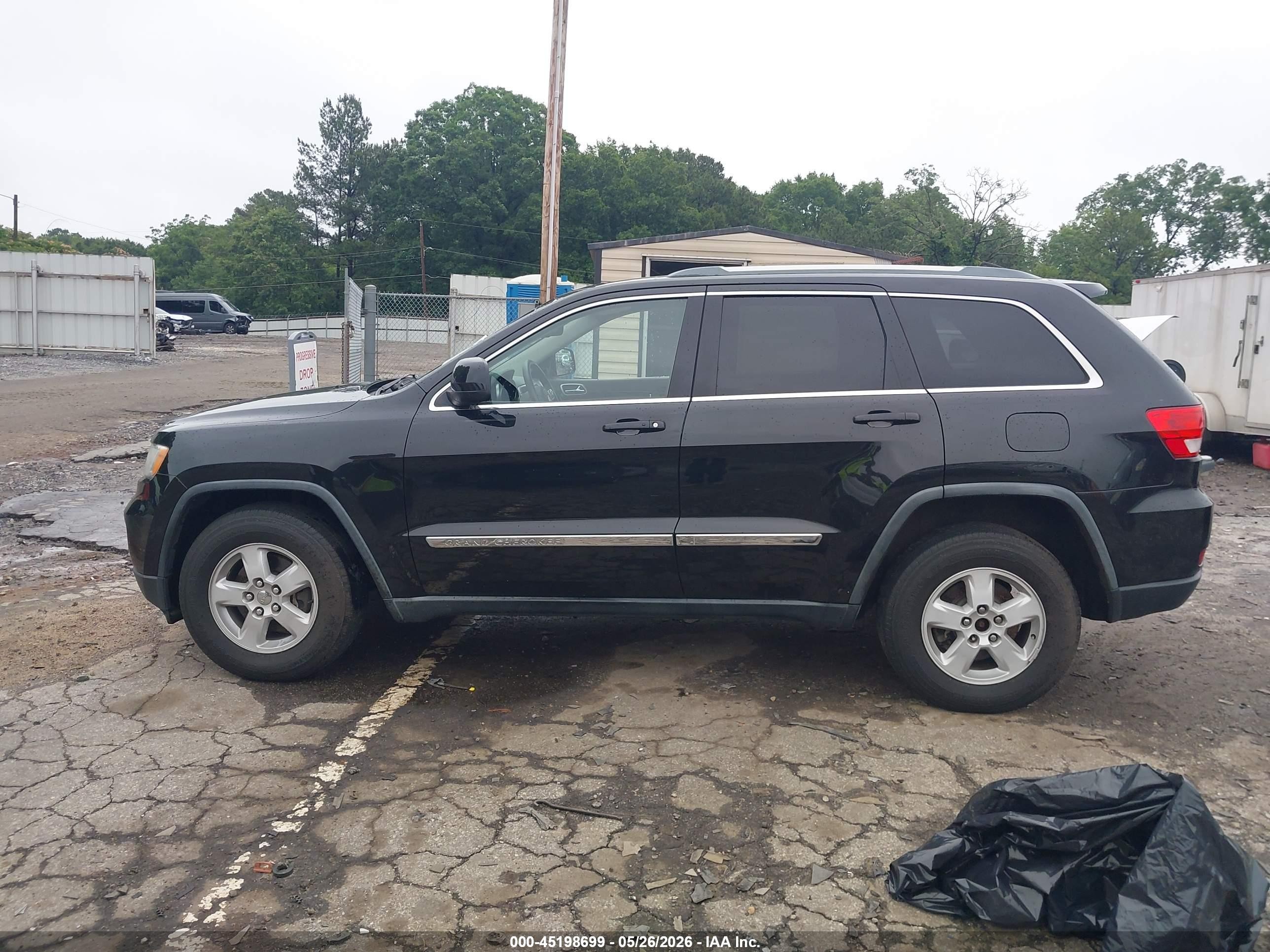 2012 Jeep Grand Cherokee Laredo Black vin: 1C4RJEAG1CC236186