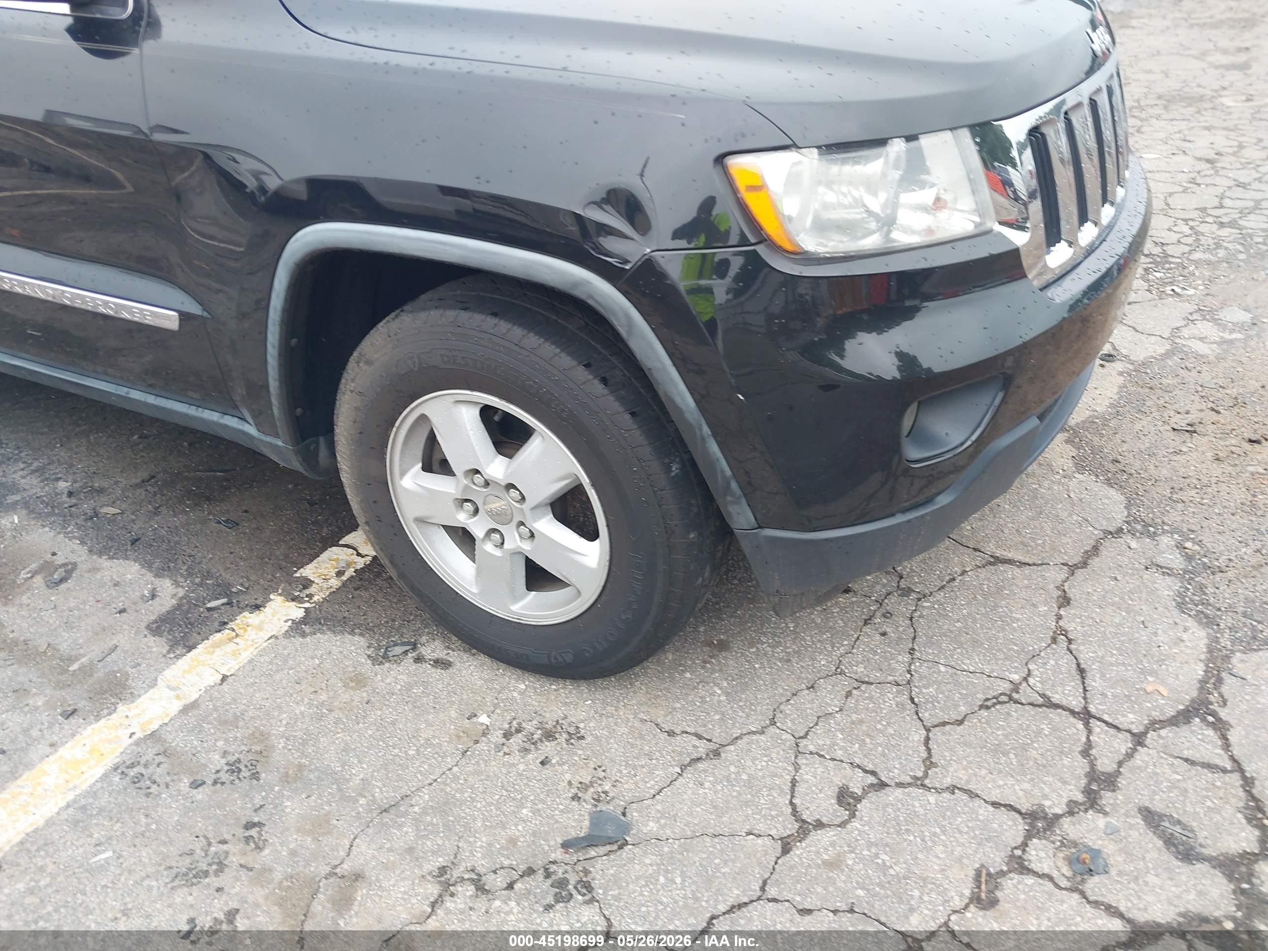2012 Jeep Grand Cherokee Laredo Black vin: 1C4RJEAG1CC236186