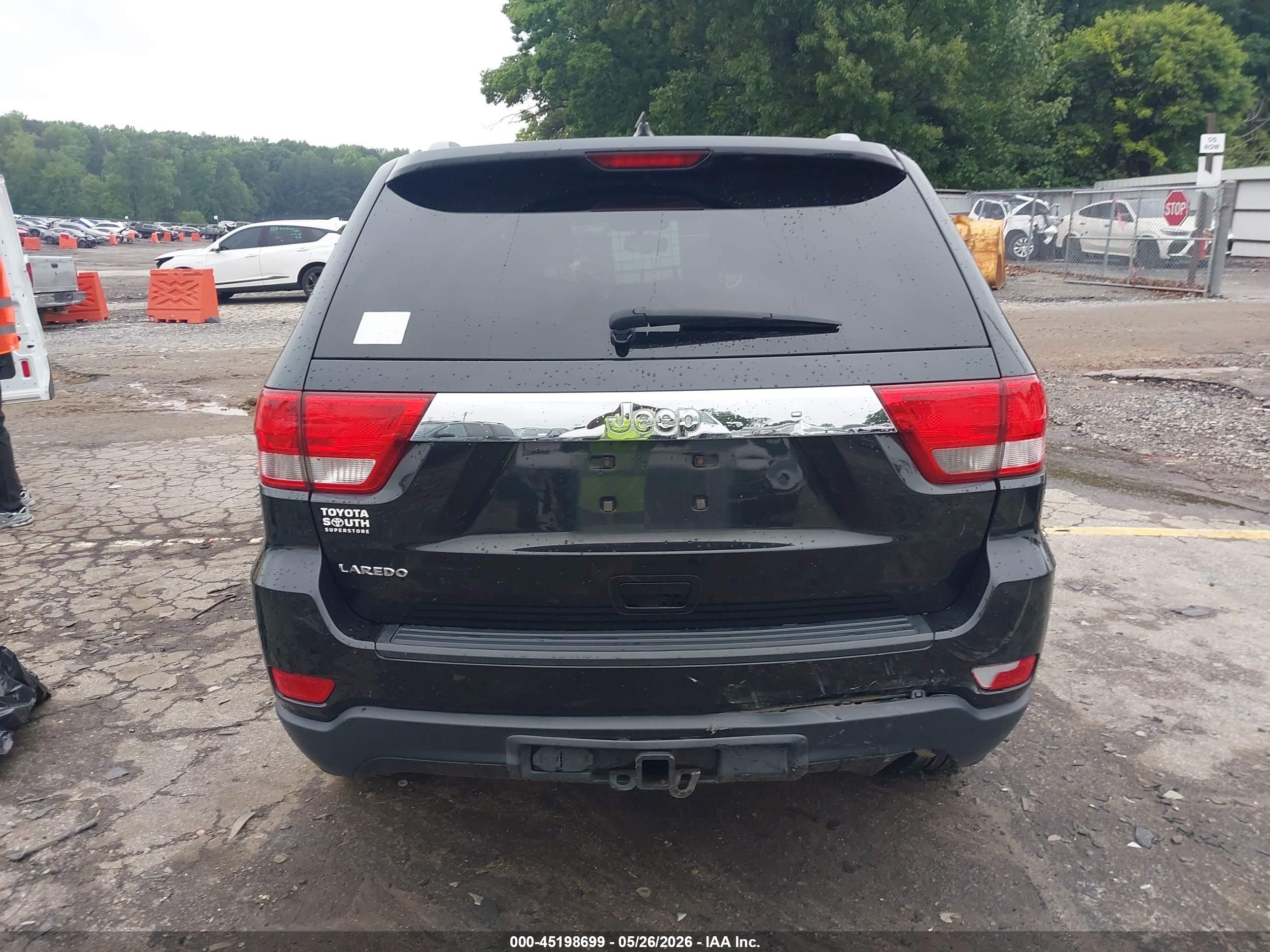 2012 Jeep Grand Cherokee Laredo Black vin: 1C4RJEAG1CC236186