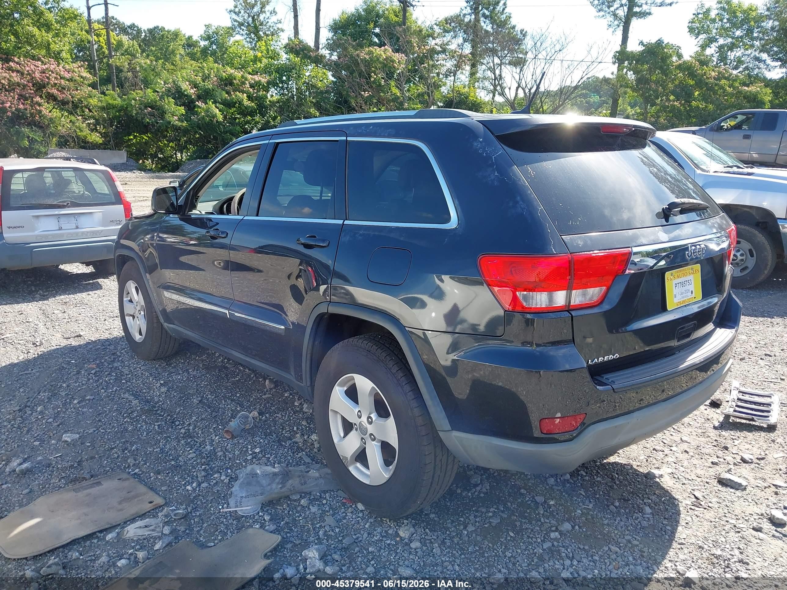 2013 Jeep Grand Cherokee Laredo Черный vin: 1C4RJEAG1DC643345