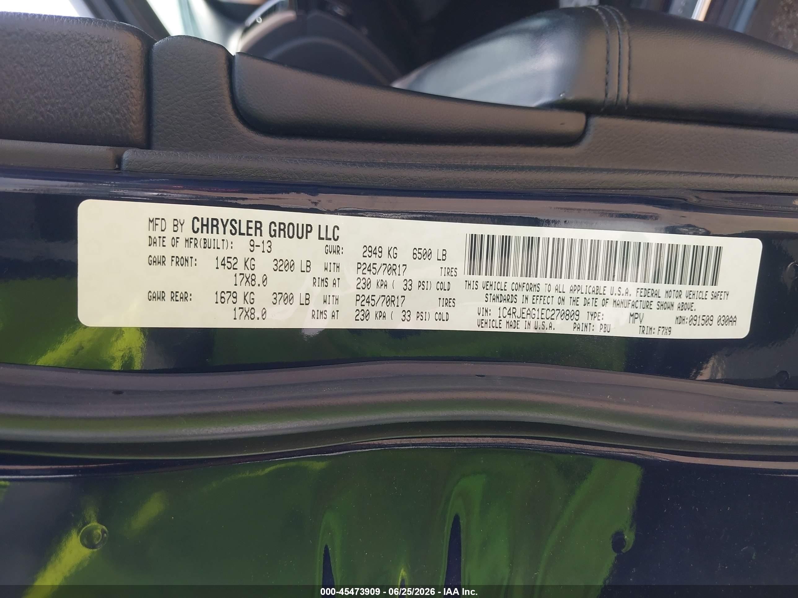 2014 Jeep Grand Cherokee Laredo Blue vin: 1C4RJEAG1EC270809