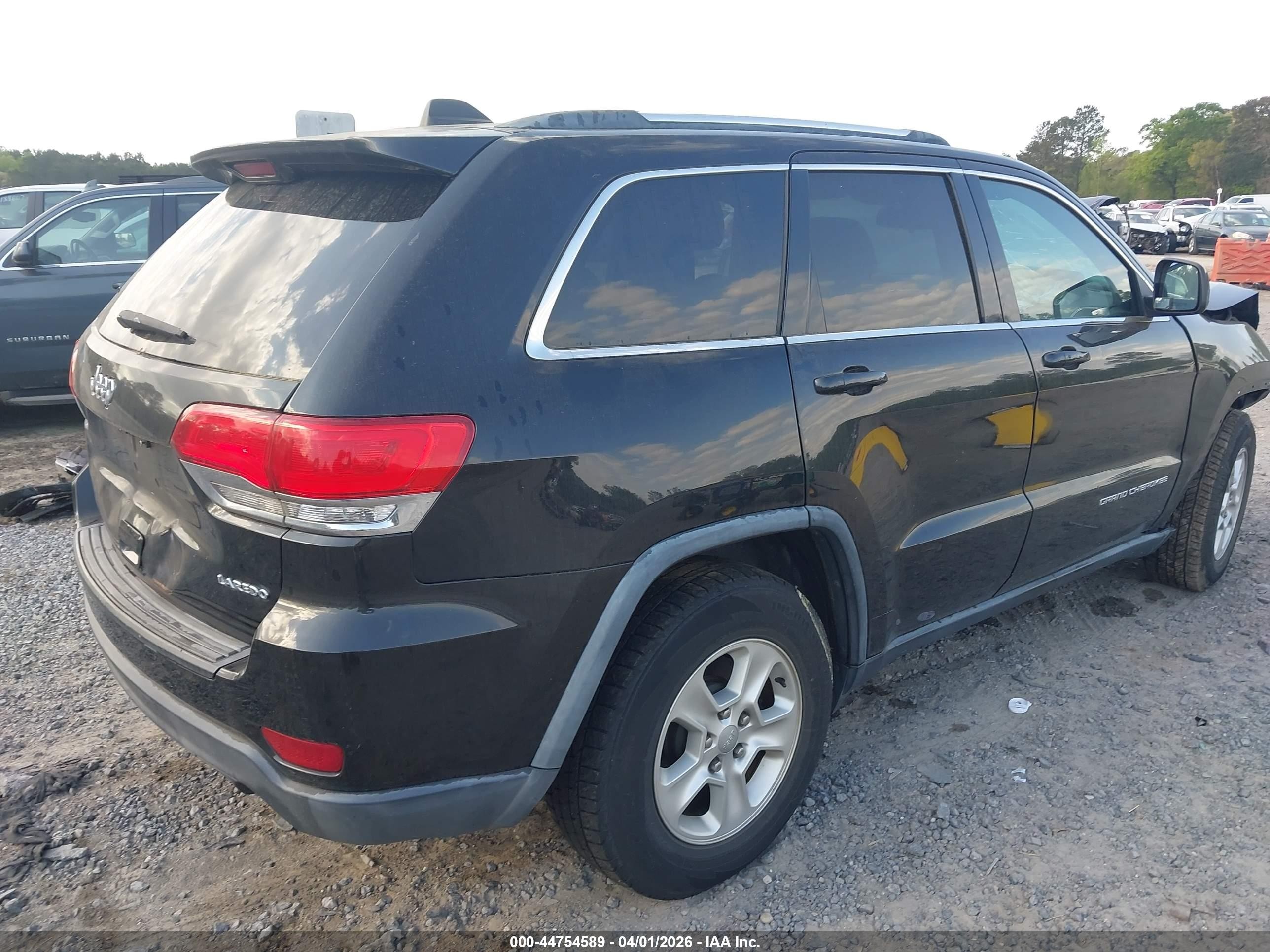 2015 Jeep Grand Cherokee Laredo Black vin: 1C4RJEAG1FC740080