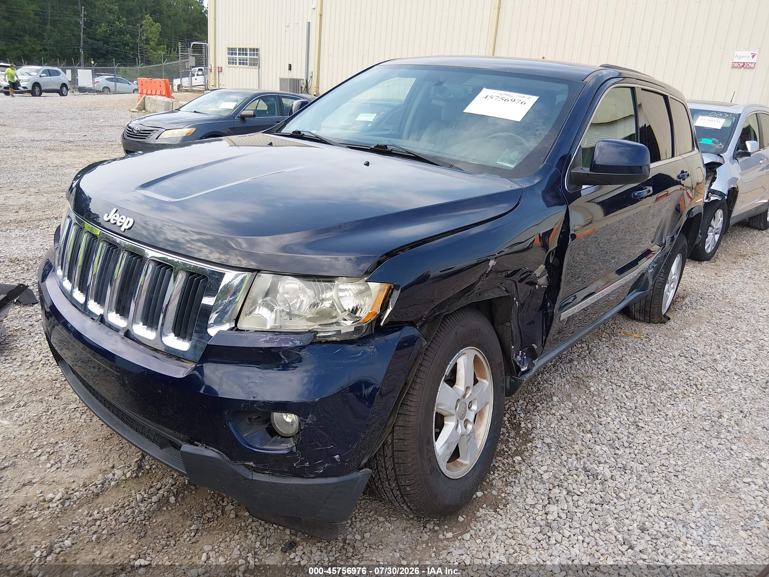 2012 Jeep Grand Cherokee Laredo Синий vin: 1C4RJEAG2CC236262