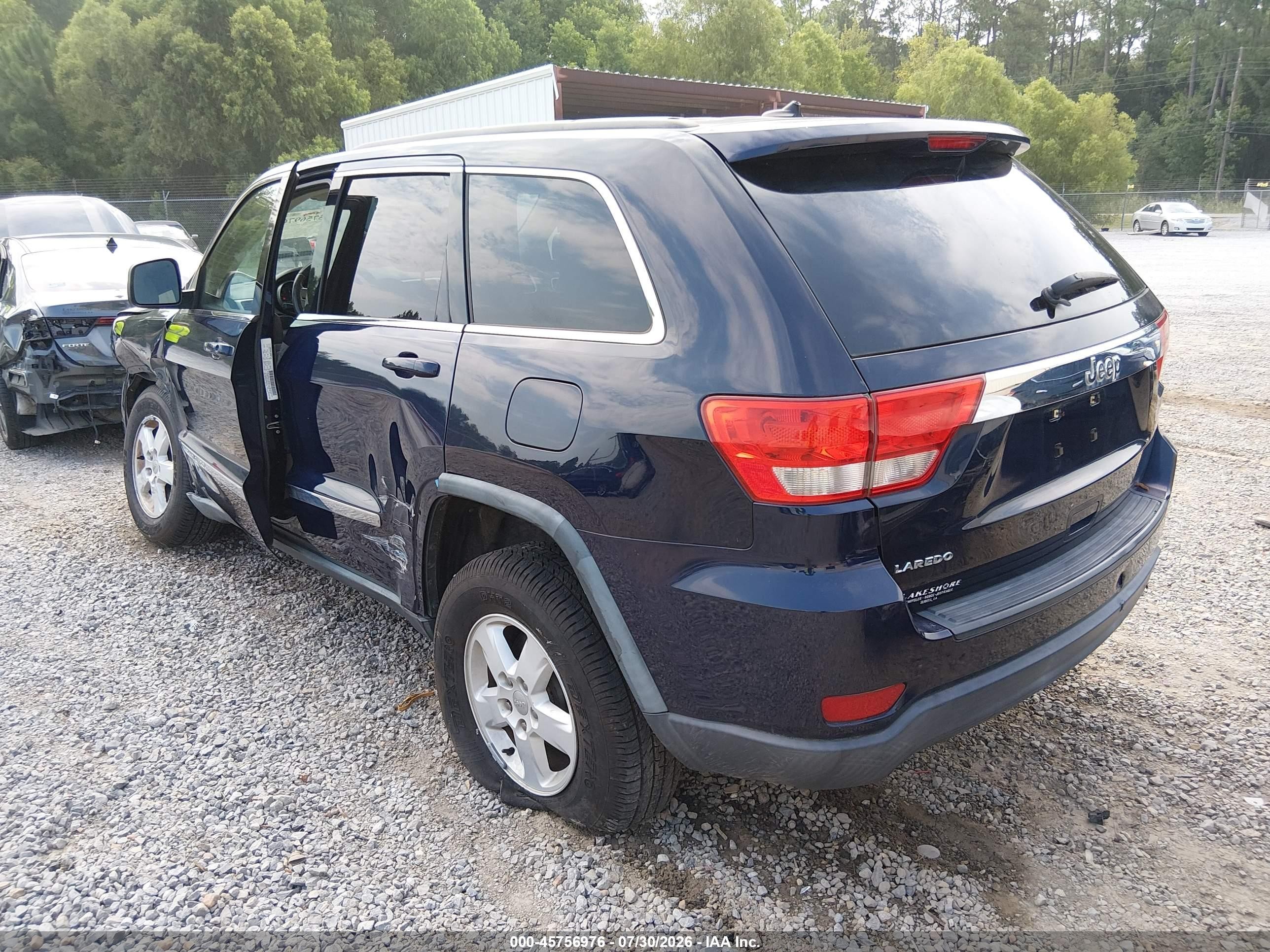 2012 Jeep Grand Cherokee Laredo Синий vin: 1C4RJEAG2CC236262