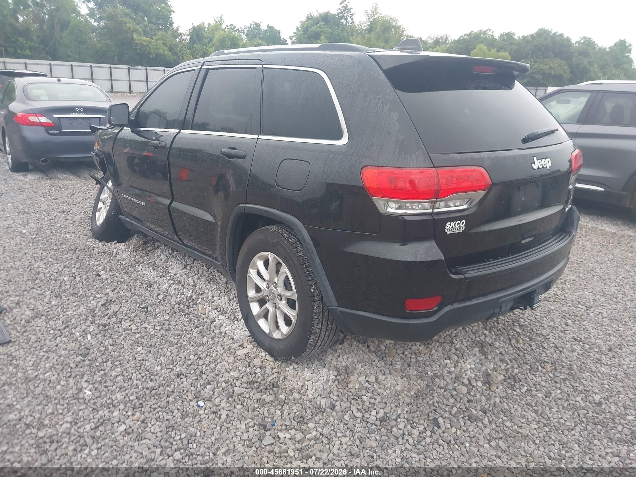 2015 Jeep Grand Cherokee Laredo Black vin: 1C4RJEAG2FC653983