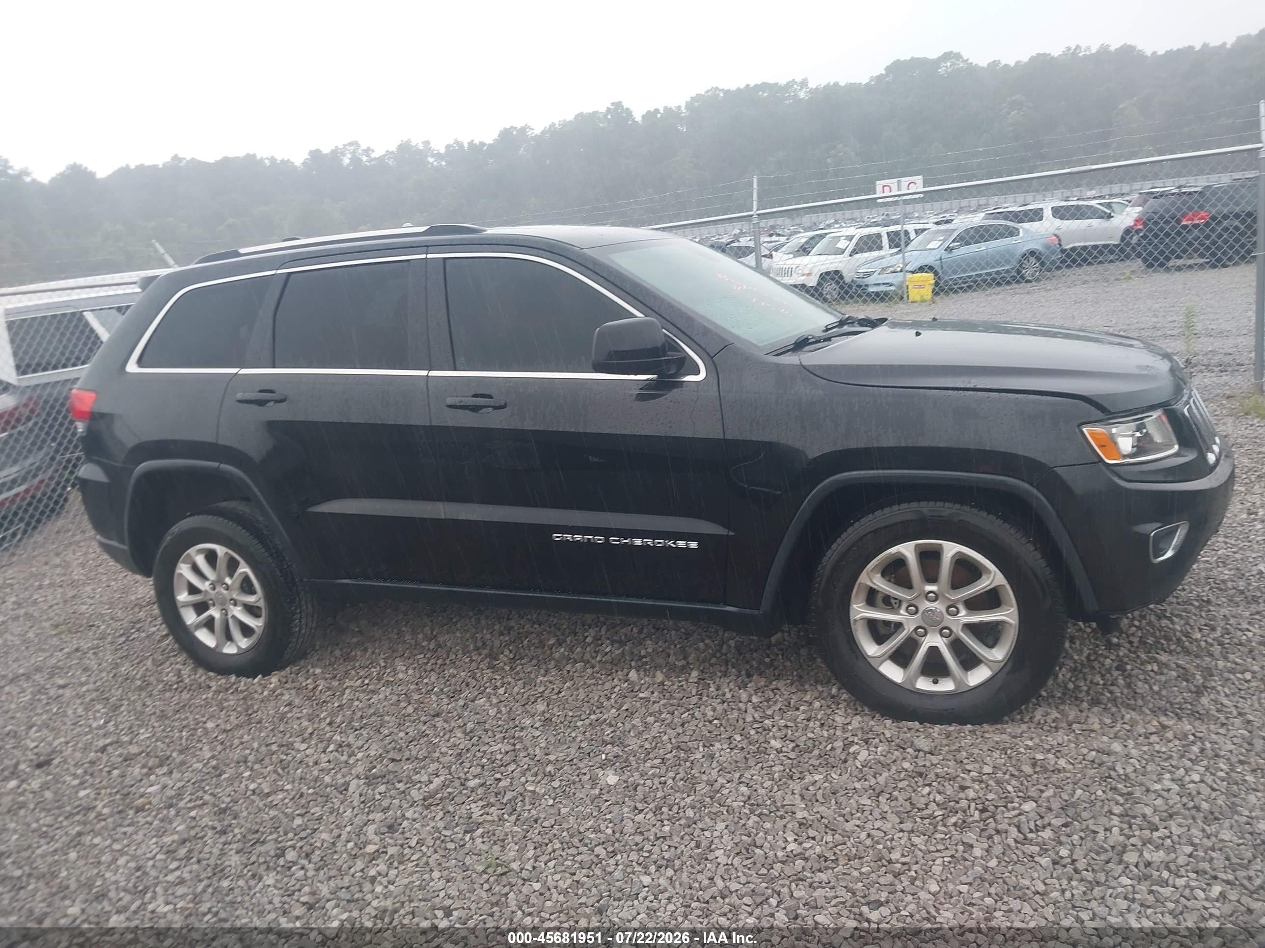 2015 Jeep Grand Cherokee Laredo Black vin: 1C4RJEAG2FC653983