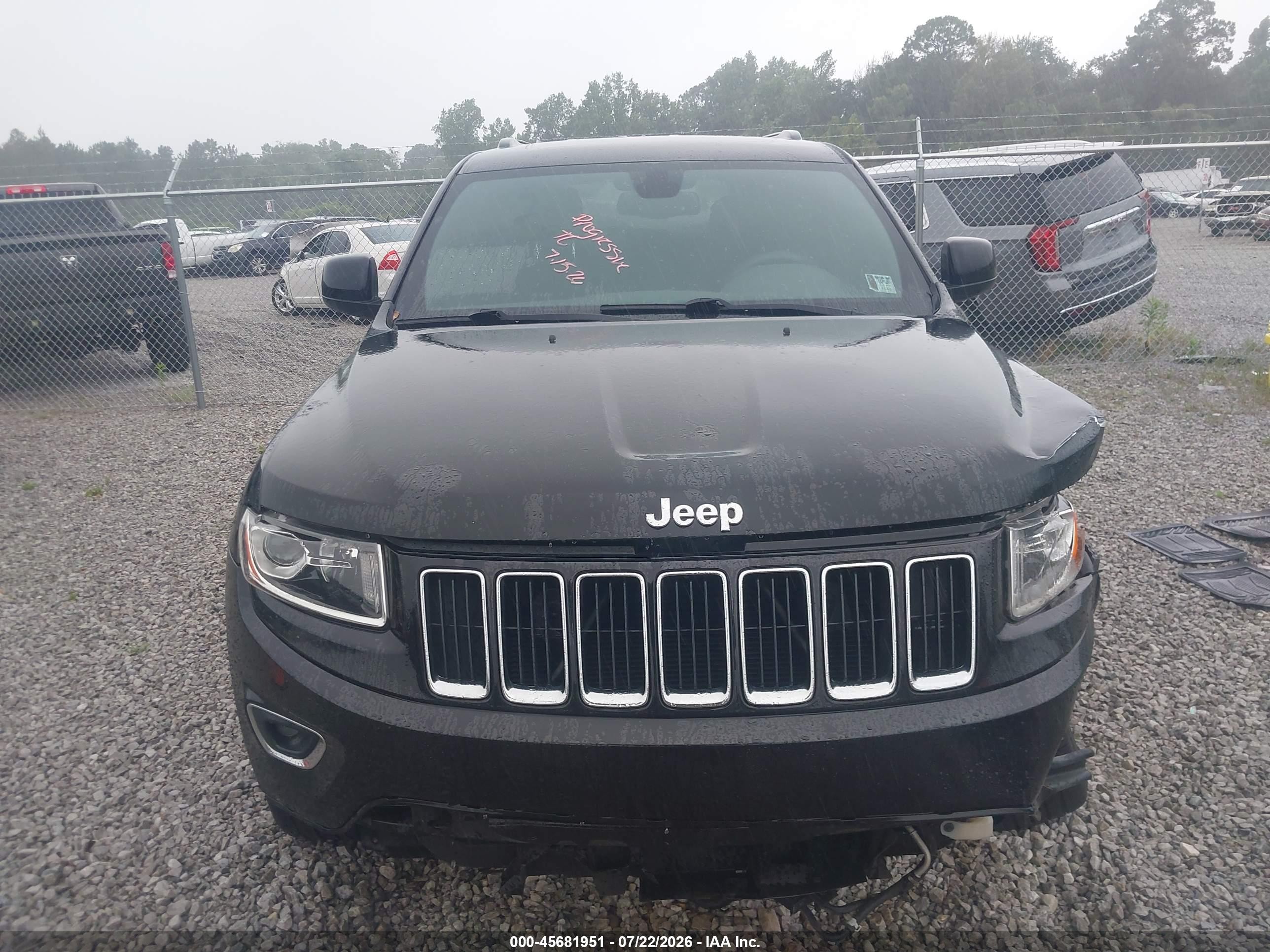 2015 Jeep Grand Cherokee Laredo Black vin: 1C4RJEAG2FC653983