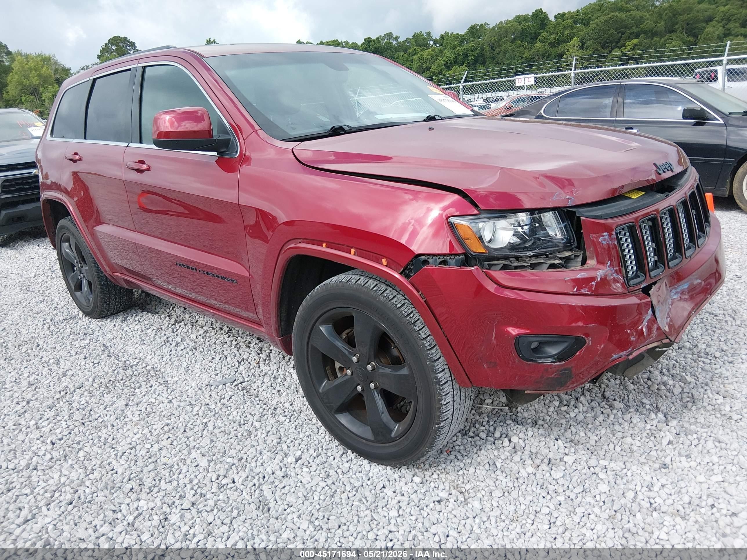 2015 Jeep Grand Cherokee Altitude Red vin: 1C4RJEAG2FC901276