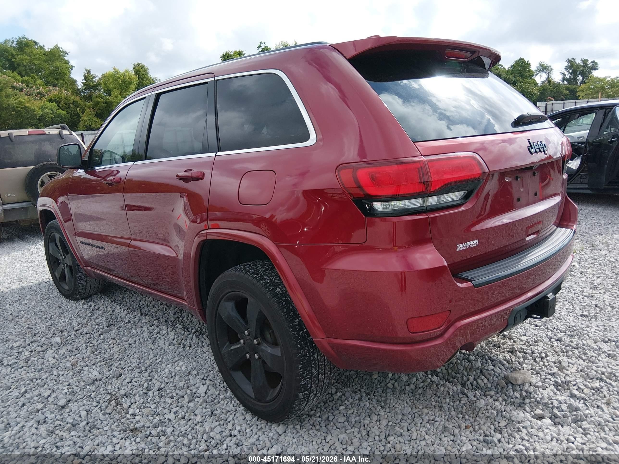 2015 Jeep Grand Cherokee Altitude Red vin: 1C4RJEAG2FC901276