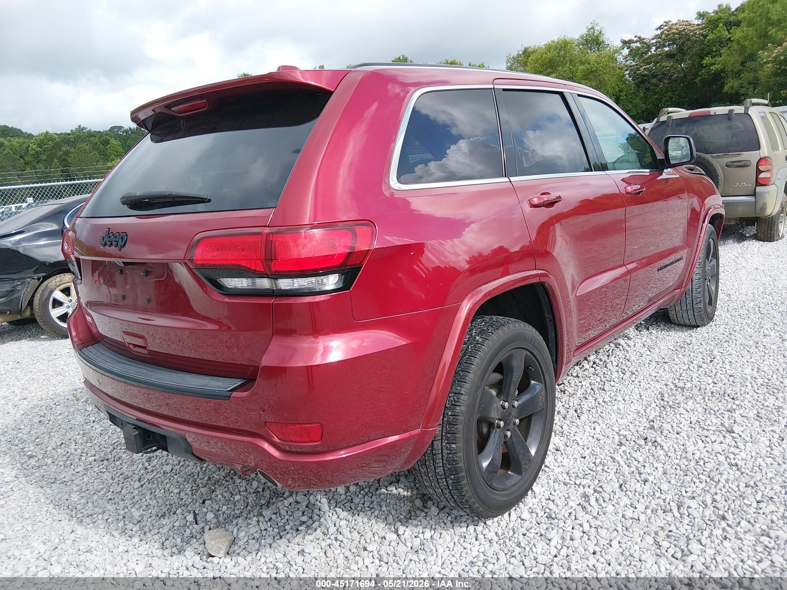 2015 Jeep Grand Cherokee Altitude Red vin: 1C4RJEAG2FC901276