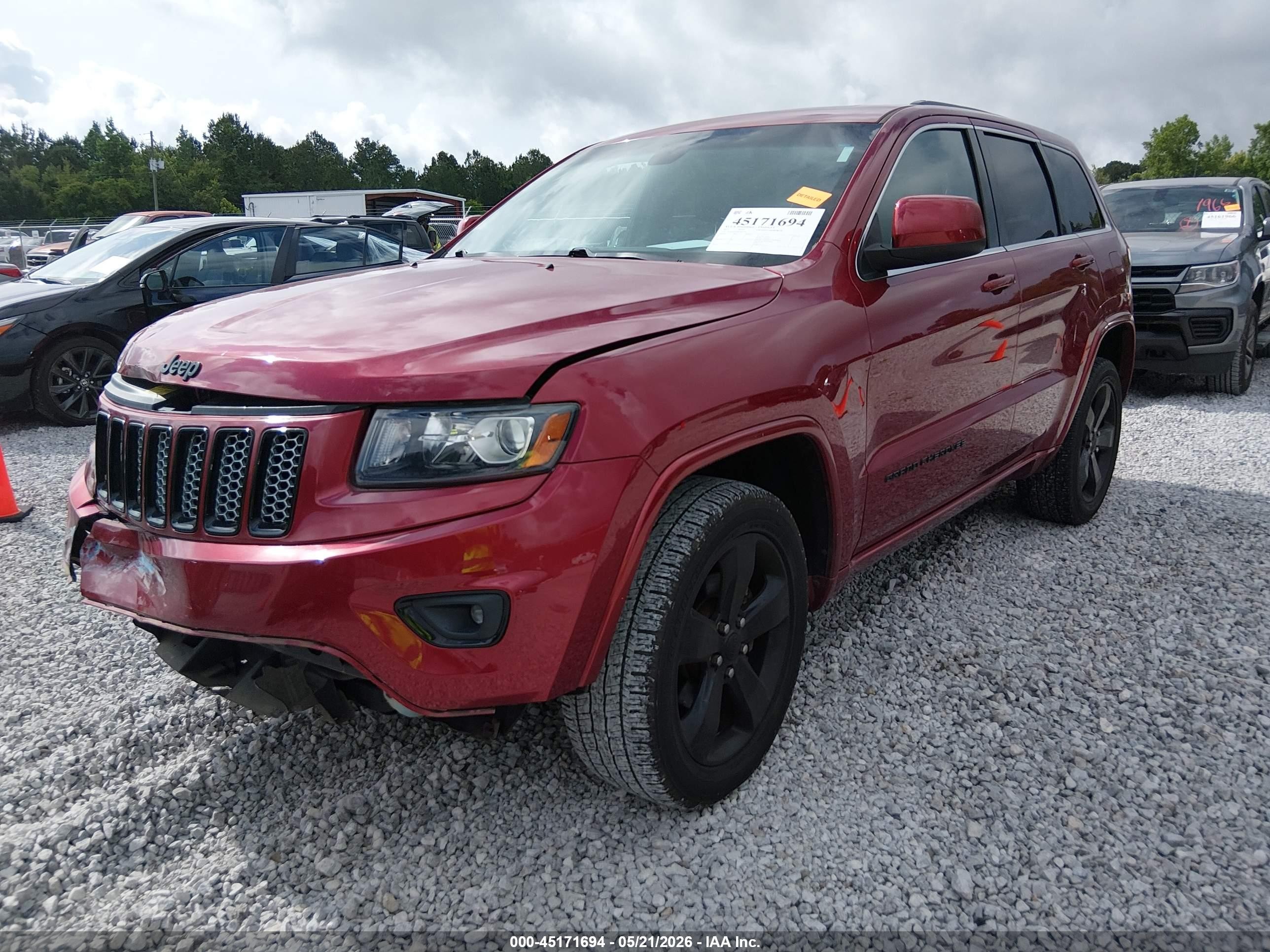 2015 Jeep Grand Cherokee Altitude Red vin: 1C4RJEAG2FC901276