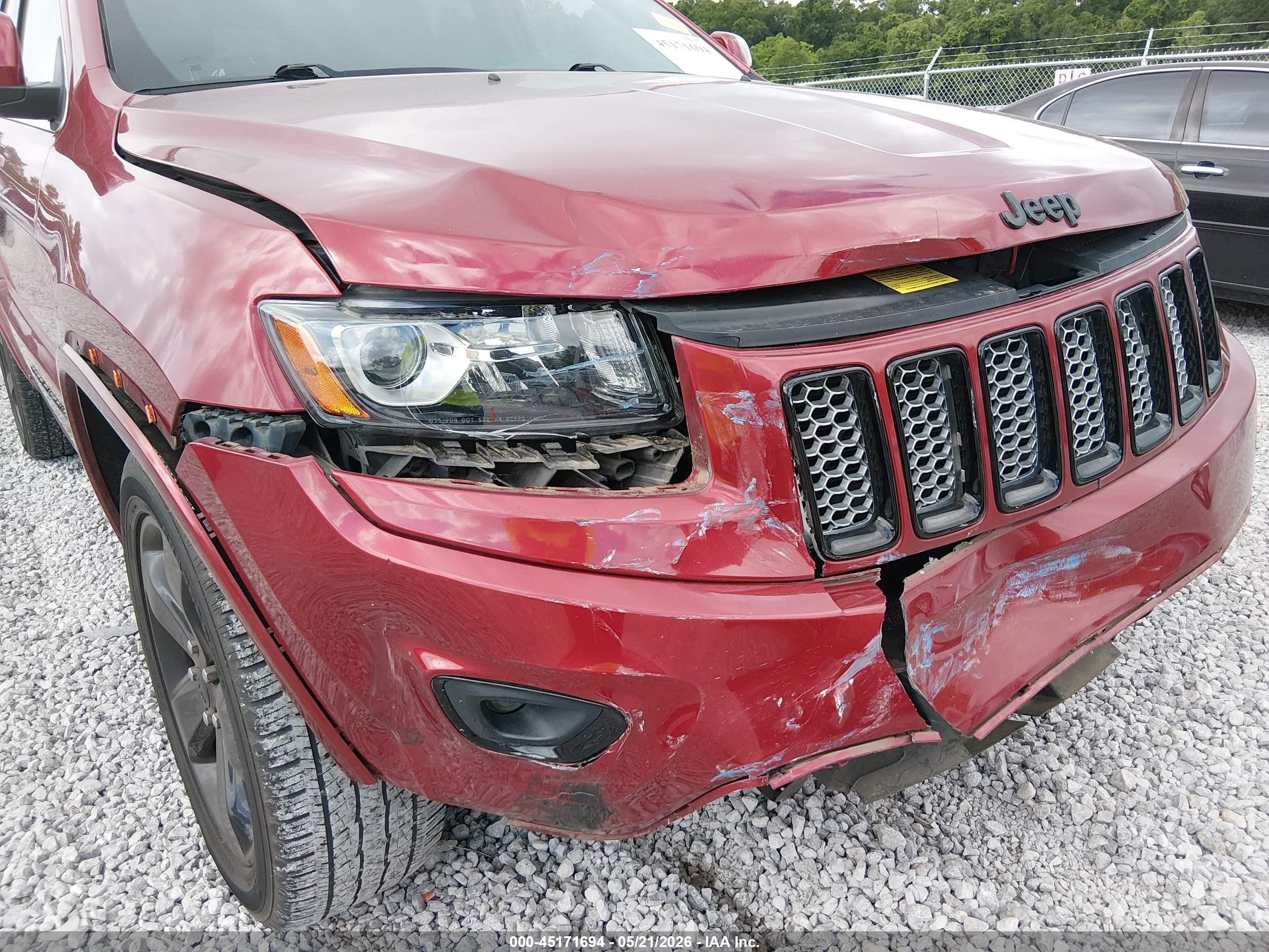 2015 Jeep Grand Cherokee Altitude Red vin: 1C4RJEAG2FC901276