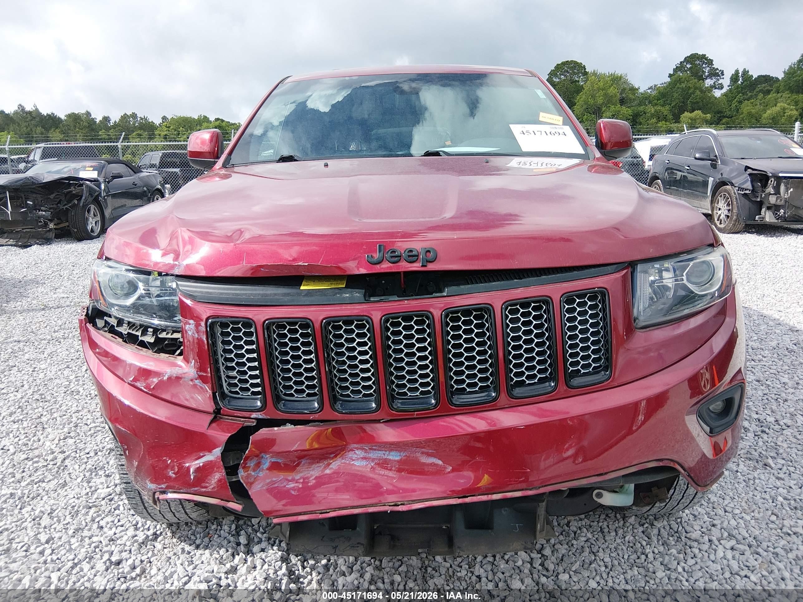 2015 Jeep Grand Cherokee Altitude Red vin: 1C4RJEAG2FC901276