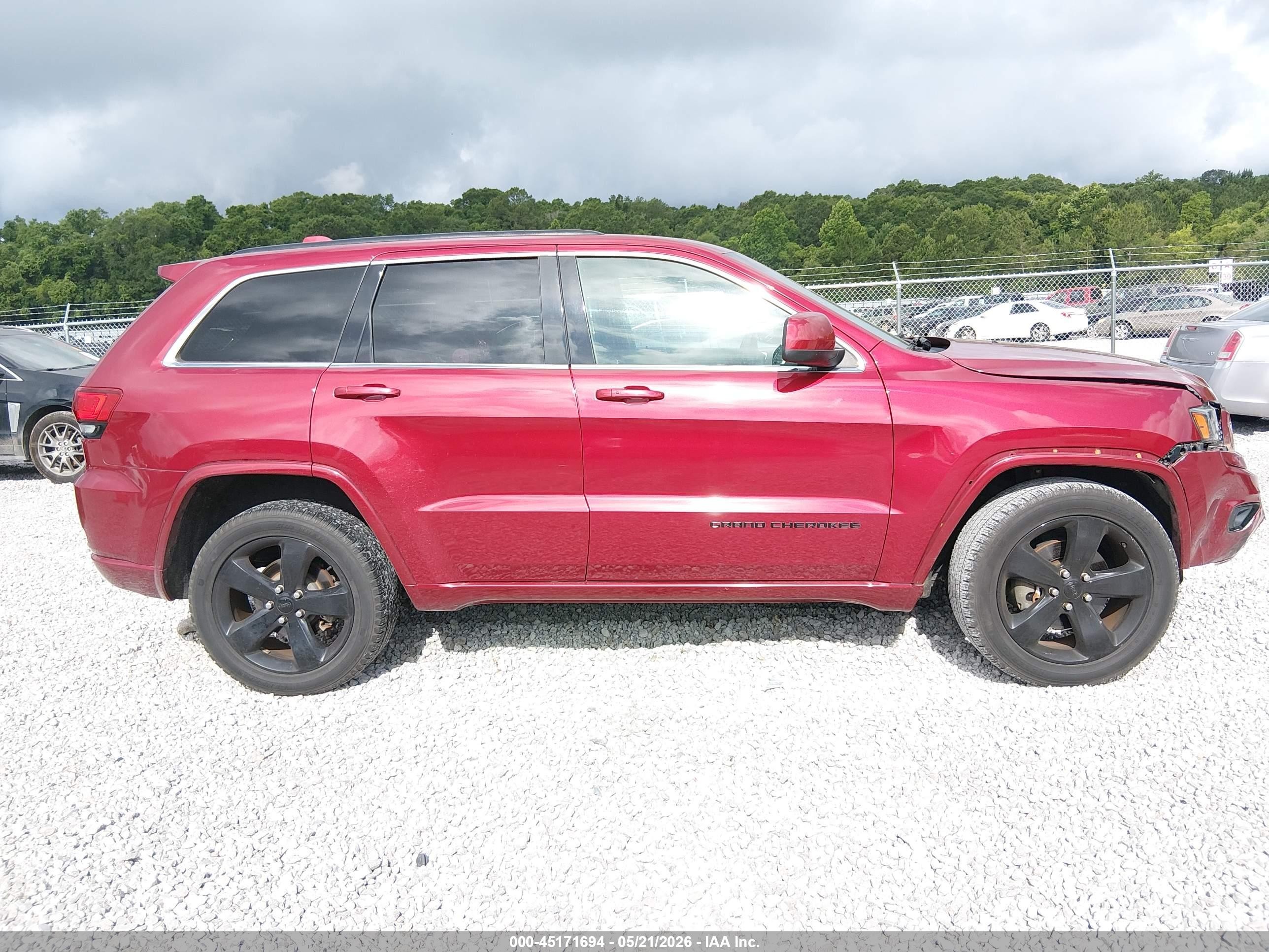 2015 Jeep Grand Cherokee Altitude Red vin: 1C4RJEAG2FC901276