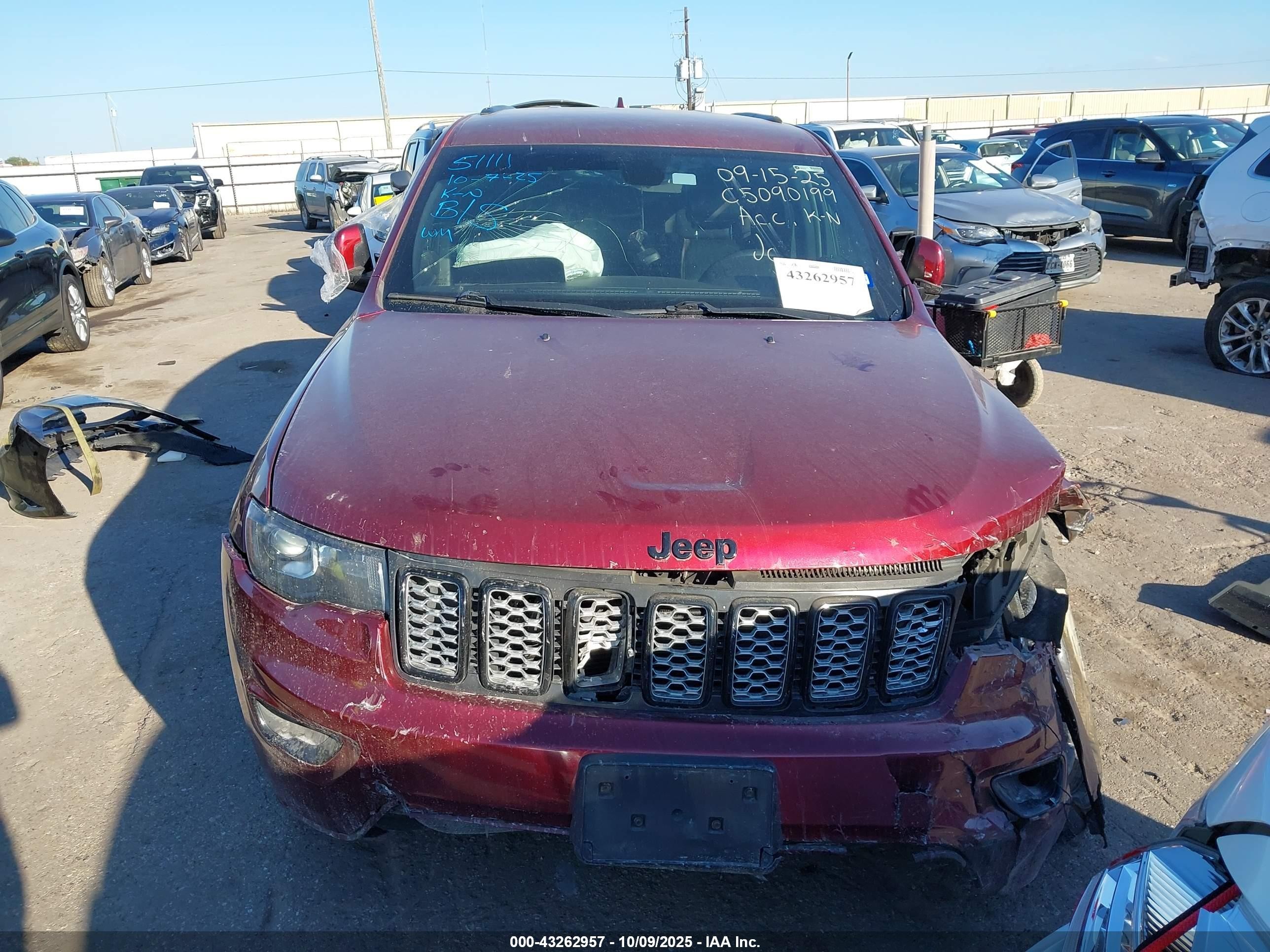 2019 Jeep Grand Cherokee Altitude 4x2 Red vin: 1C4RJEAG2KC839260