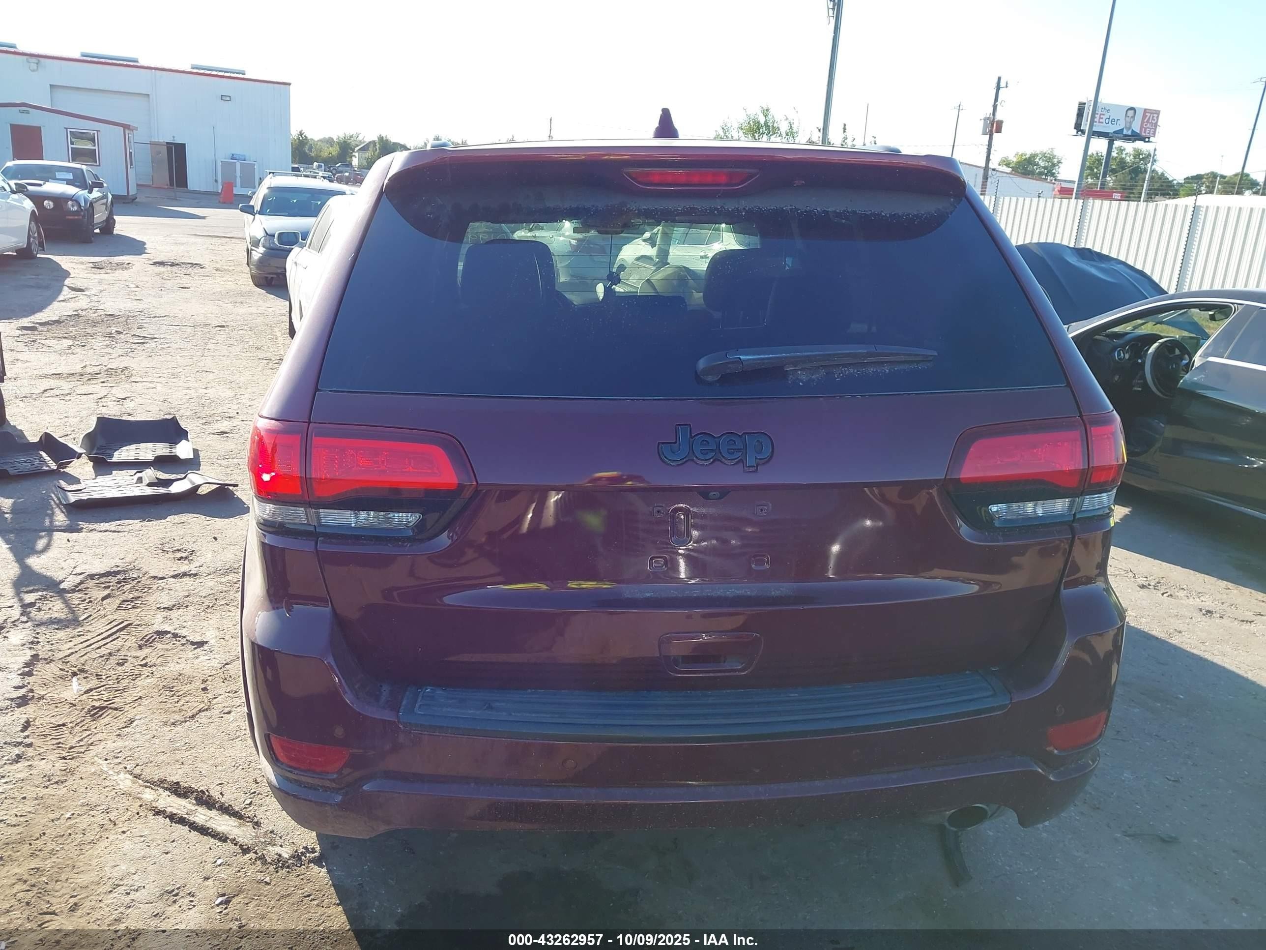 2019 Jeep Grand Cherokee Altitude 4x2 Red vin: 1C4RJEAG2KC839260